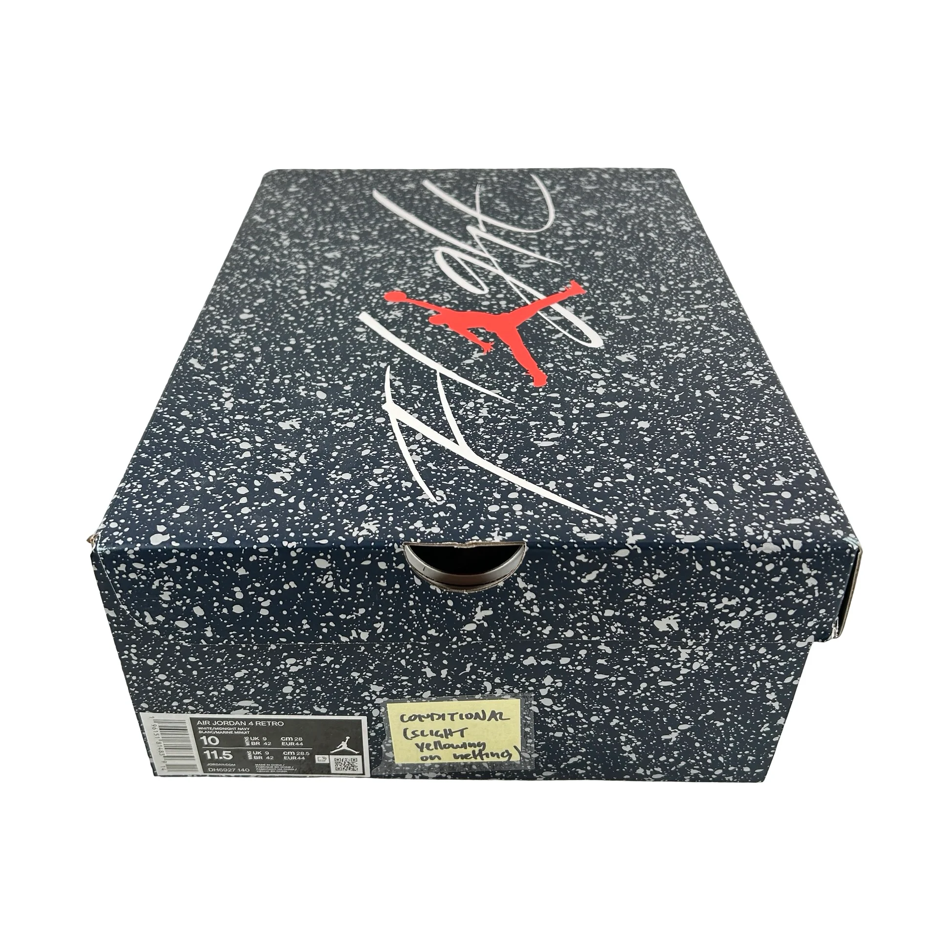 DH6927 140 Jordan 4 Retro Midnight Navy [CONDITIONAL] - 10 M (Slight Yellowing) - Image 7