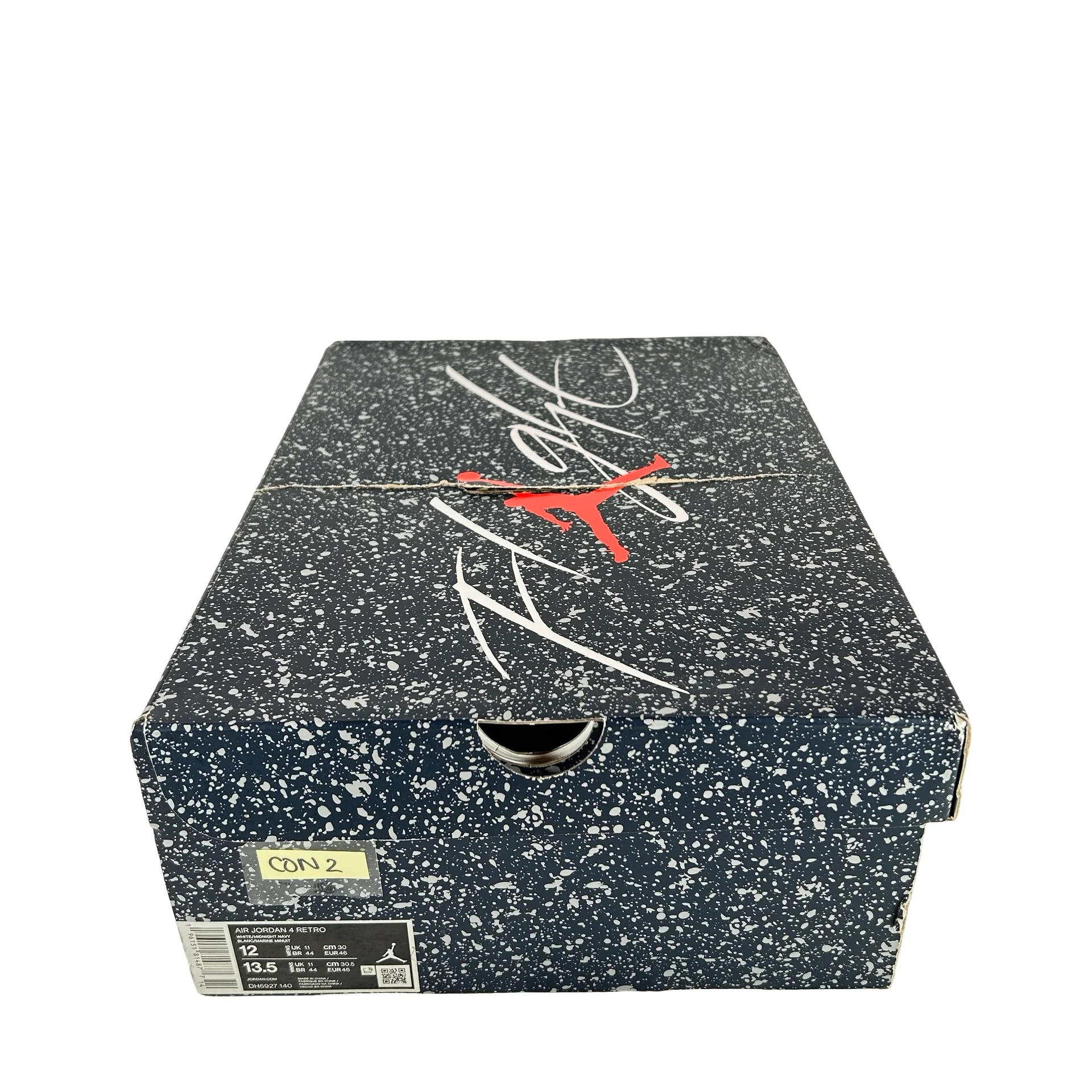 DH6927 140 Jordan 4 Retro Midnight Navy [CONDITIONAL] - 12 M (Yellowing2) (Damaged Box) - Image 7