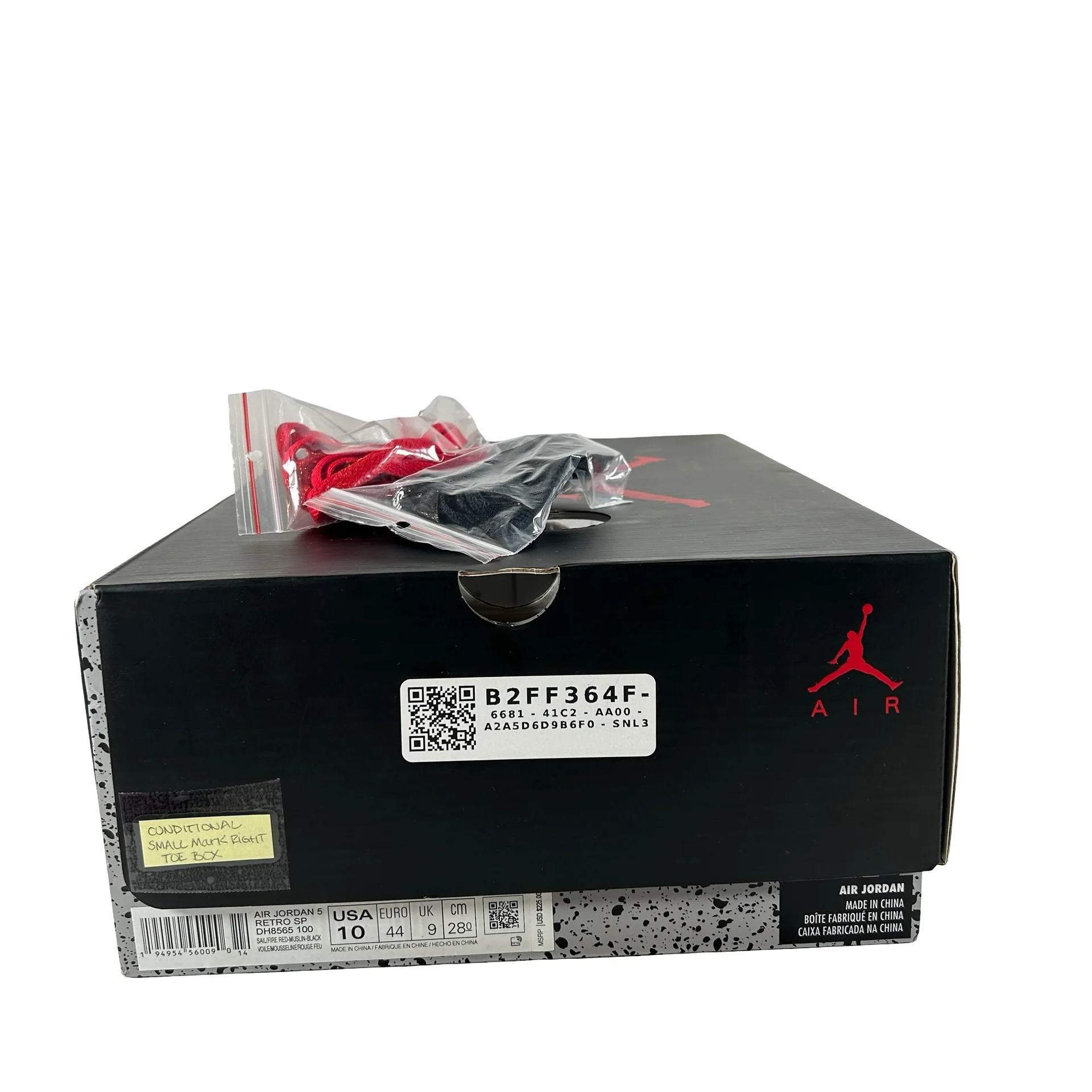 DH8565 100 Jordan 5 Off-White Sail [CONDITIONAL] - 10 M (Small Mark On Right Foot) - Image 7