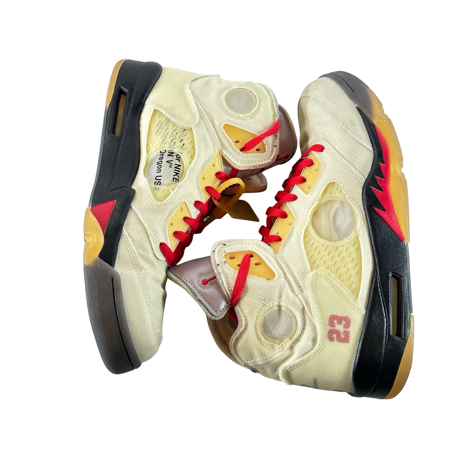 DH8565 100 Jordan 5 Off-White Sail [USED] - 12 M (Used10) - Image 4