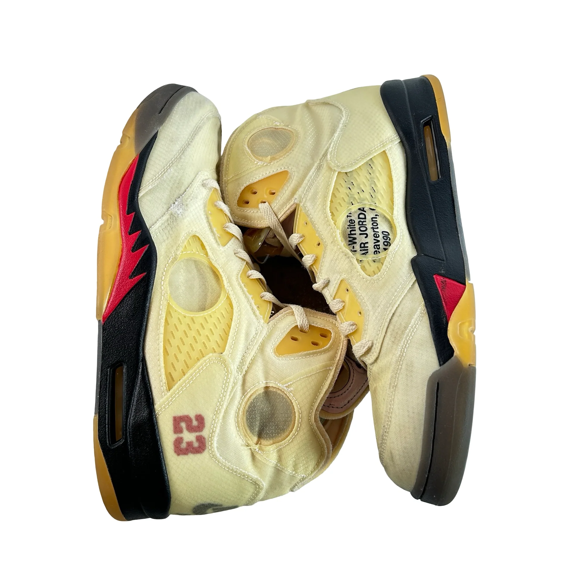 DH8565 100 Jordan 5 Off-White Sail [USED] - 13 M (Used8) - Image 4