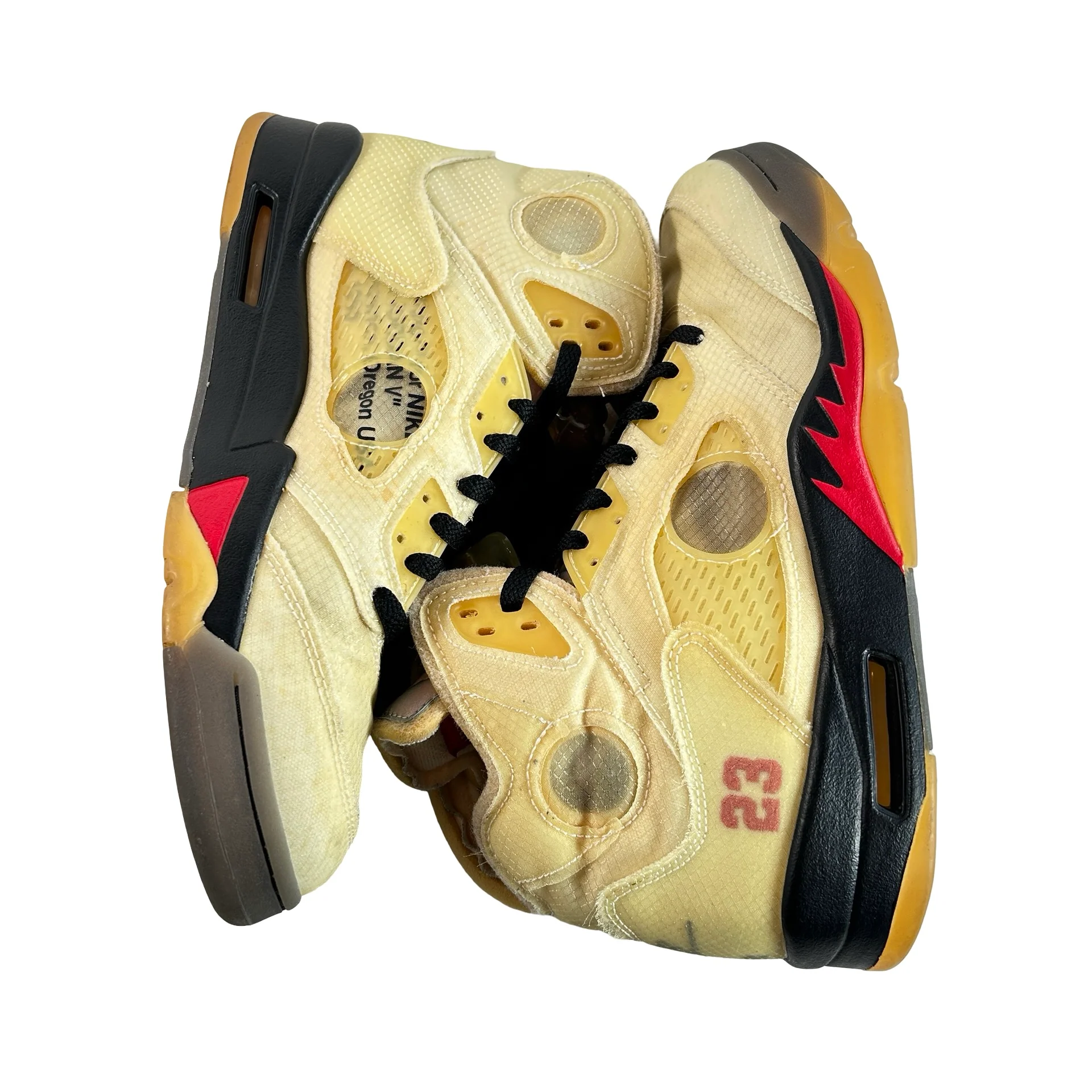 DH8565 100 Jordan 5 Retro Off-White Sail [USED] - 10.5 M (Used8) - Image 5