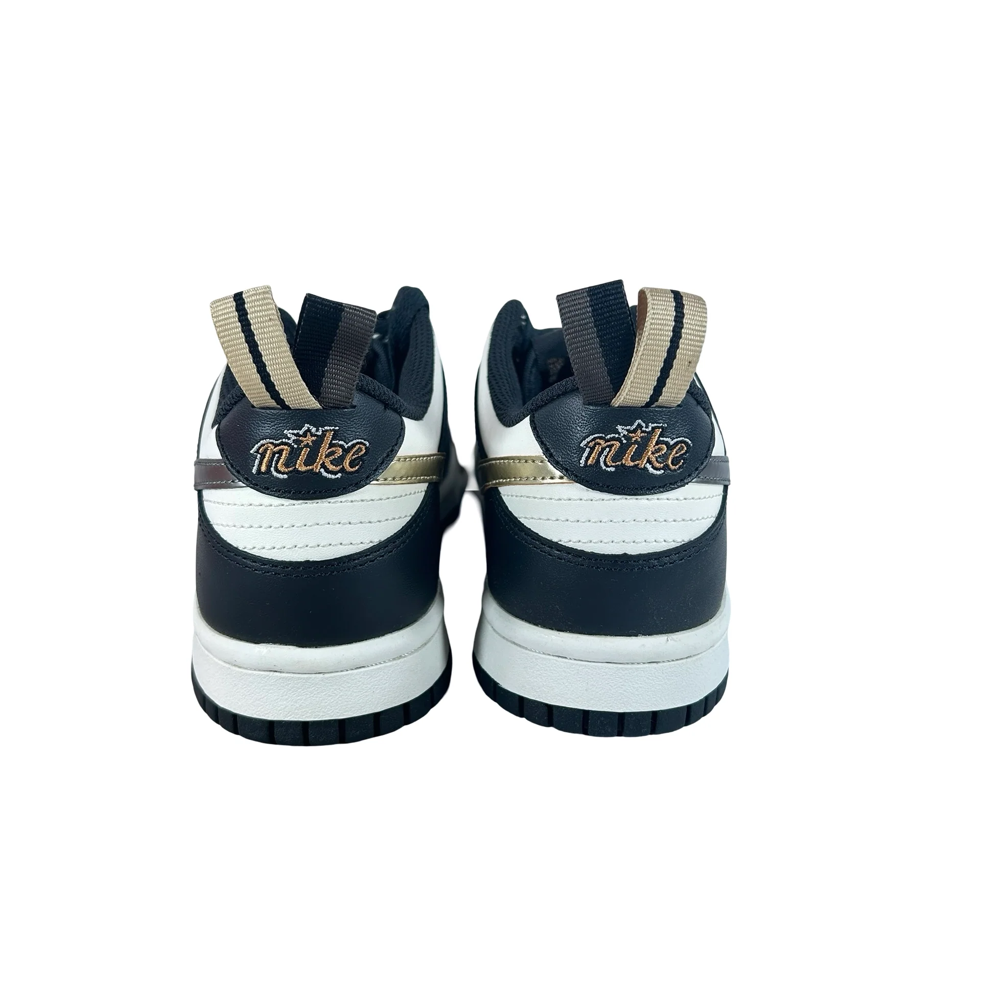 DH9764 001 Nike Dunk Low Black White Metallic (GS) [CONDITIONAL] - 5.5 Y (Yellowing) - Image 3