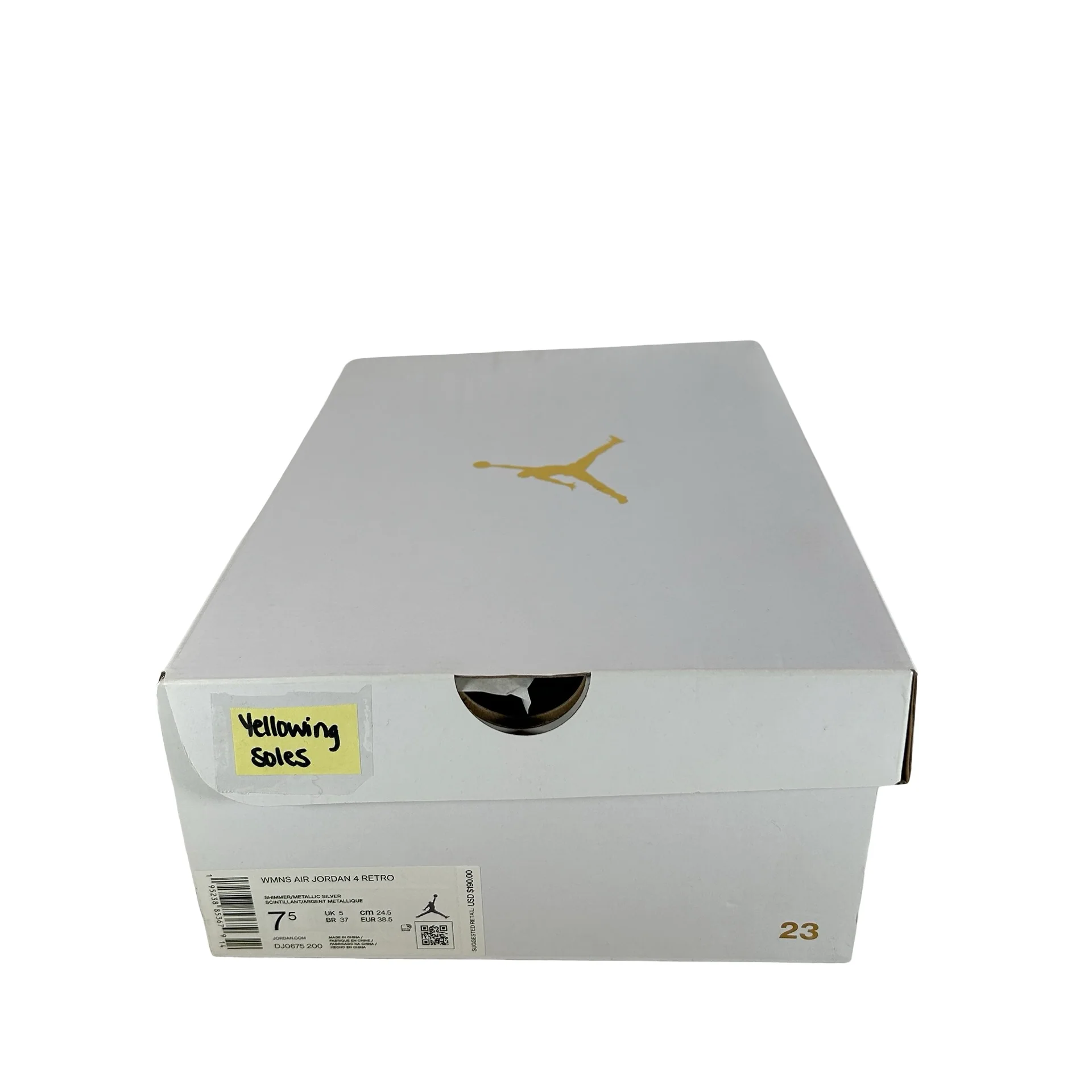 DJ0675 200 Air Jordan 4 Retro Shimmer (Women's) - 7.5 W (Yellowing Soles) - Image 7