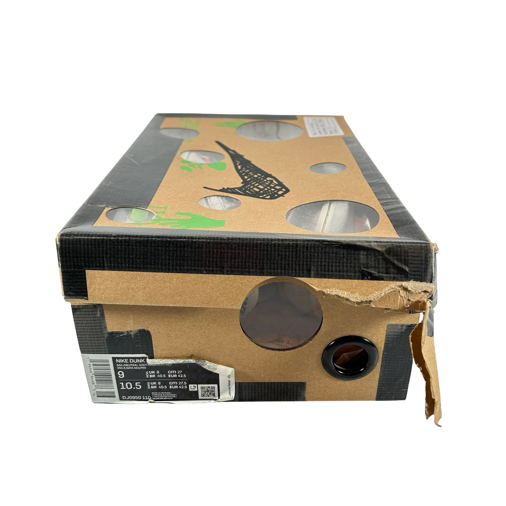 DJ0950 110 Nike Dunk Low Off-White Lot 13 [USED] - 9 M (Used) - Image 7