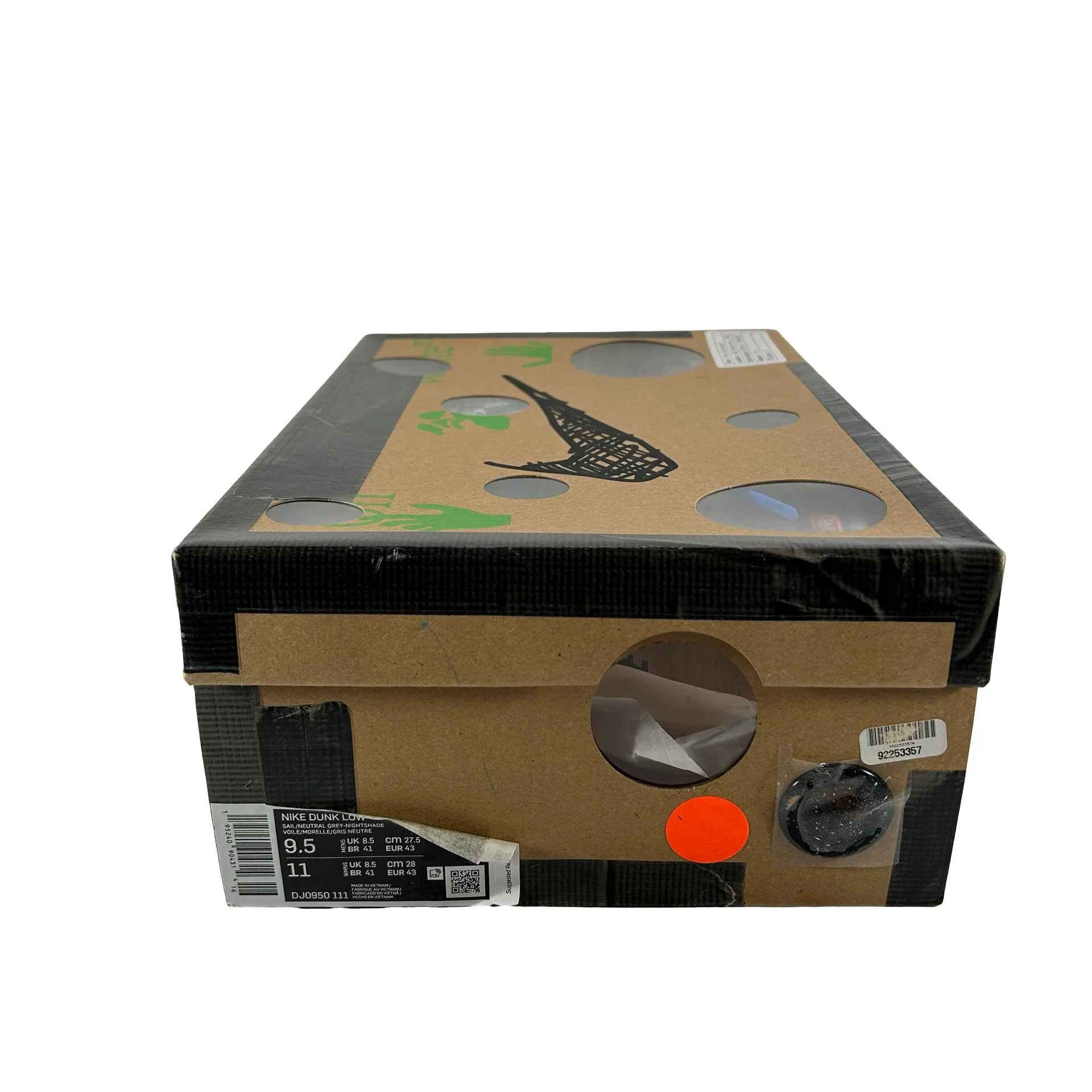 DJ0950 111 Nike Dunk Low Off-White Lot 16 [USED] - 9.5 M (Used) - Image 7