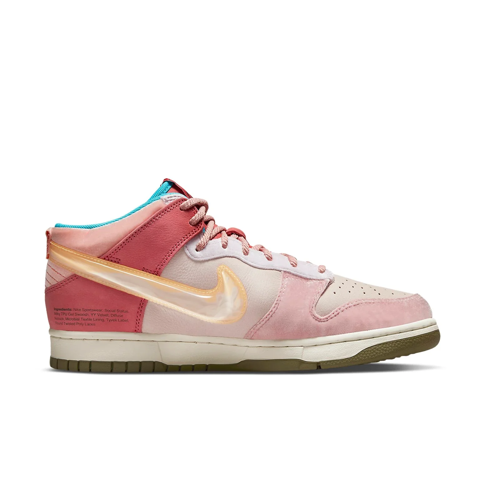 DJ1173 600 Nike Dunk Mid Social Status Free Lunch Strawberry Milk - Image 2