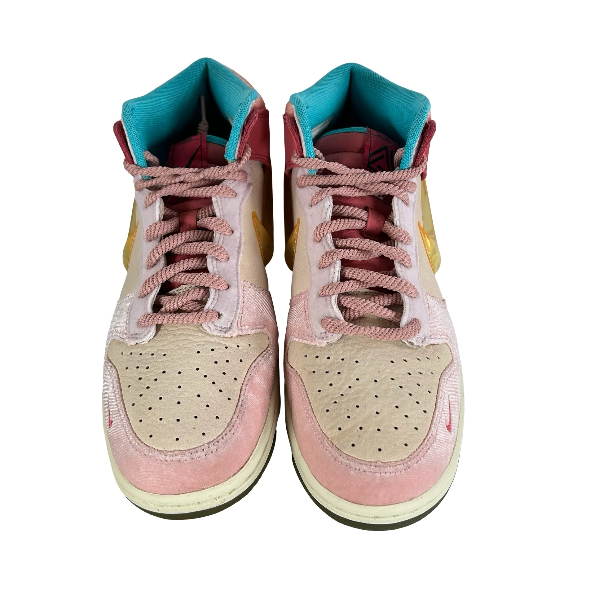 DJ1173 600 Nike Dunk Mid Social Status Free Lunch Strawberry Milk [USED] - 9.5 M (Used) (Replace Box) - Image 2