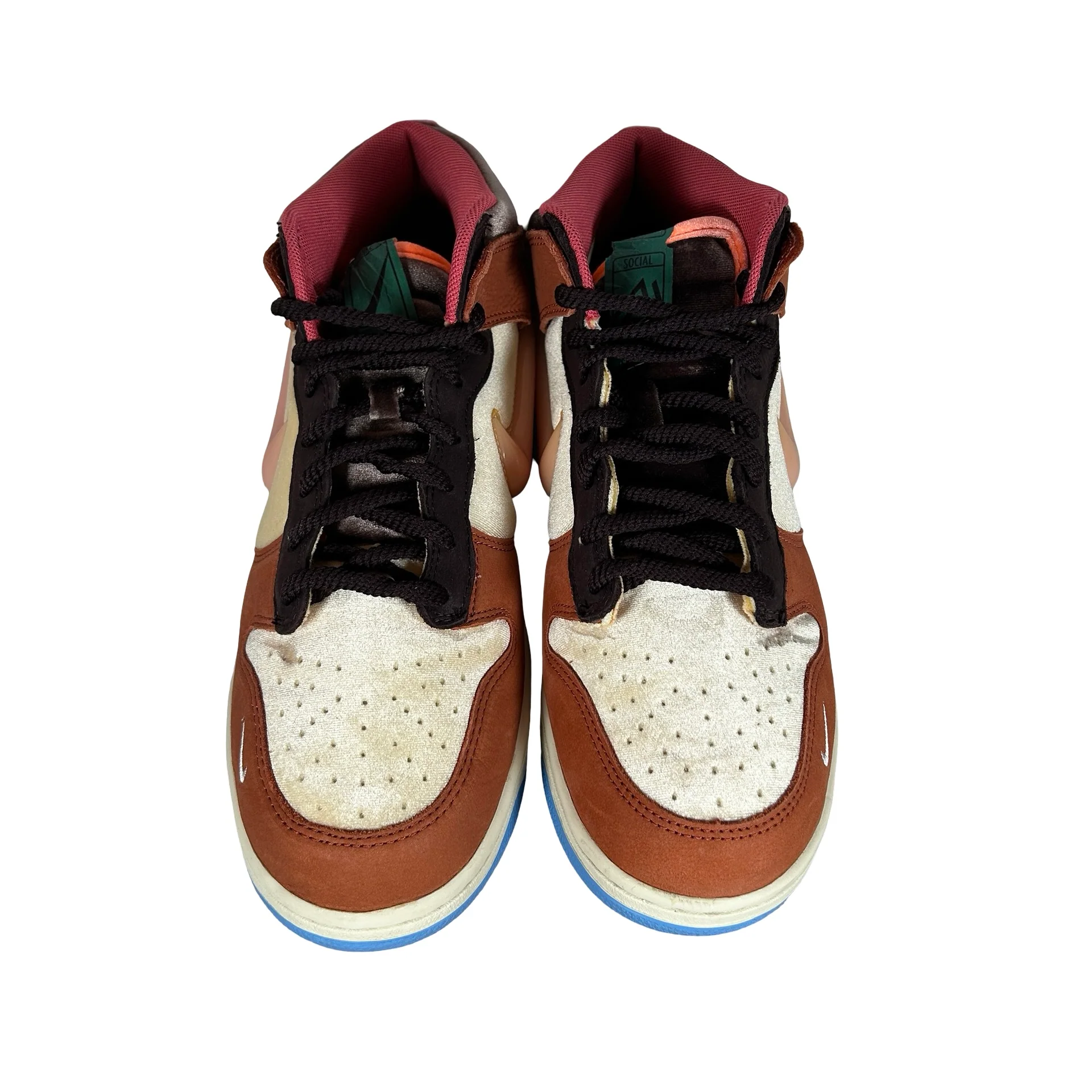 DJ1173 700 Nike Dunk Mid Social Status Free Lunch Chocolate Milk [USED] - 9.5 M (Used) (Replace Box) - Image 2