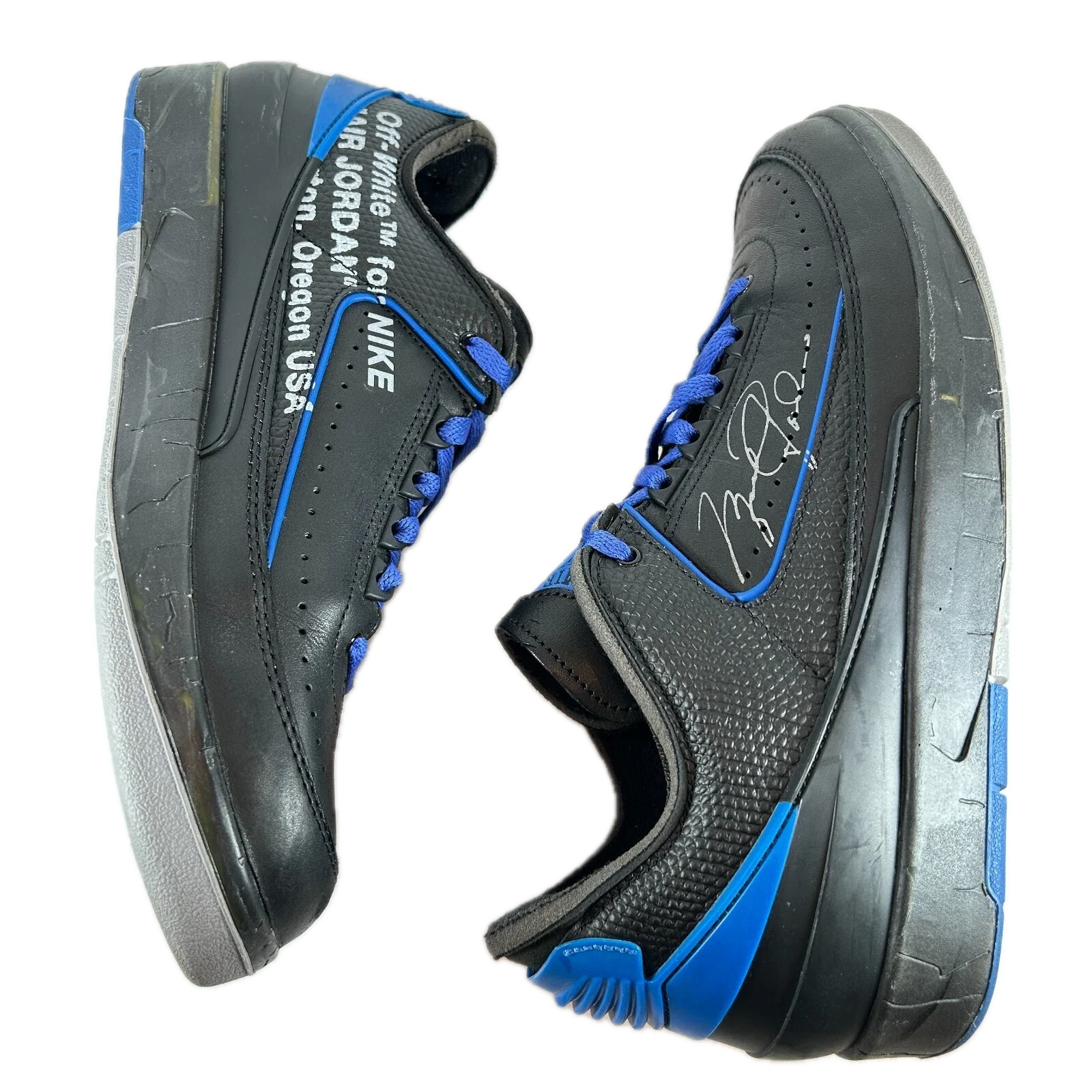 DJ4375 004 Jordan 2 Retro Low SP Off-White Black Blue [USED] - 10 M (Used2) - Image 5