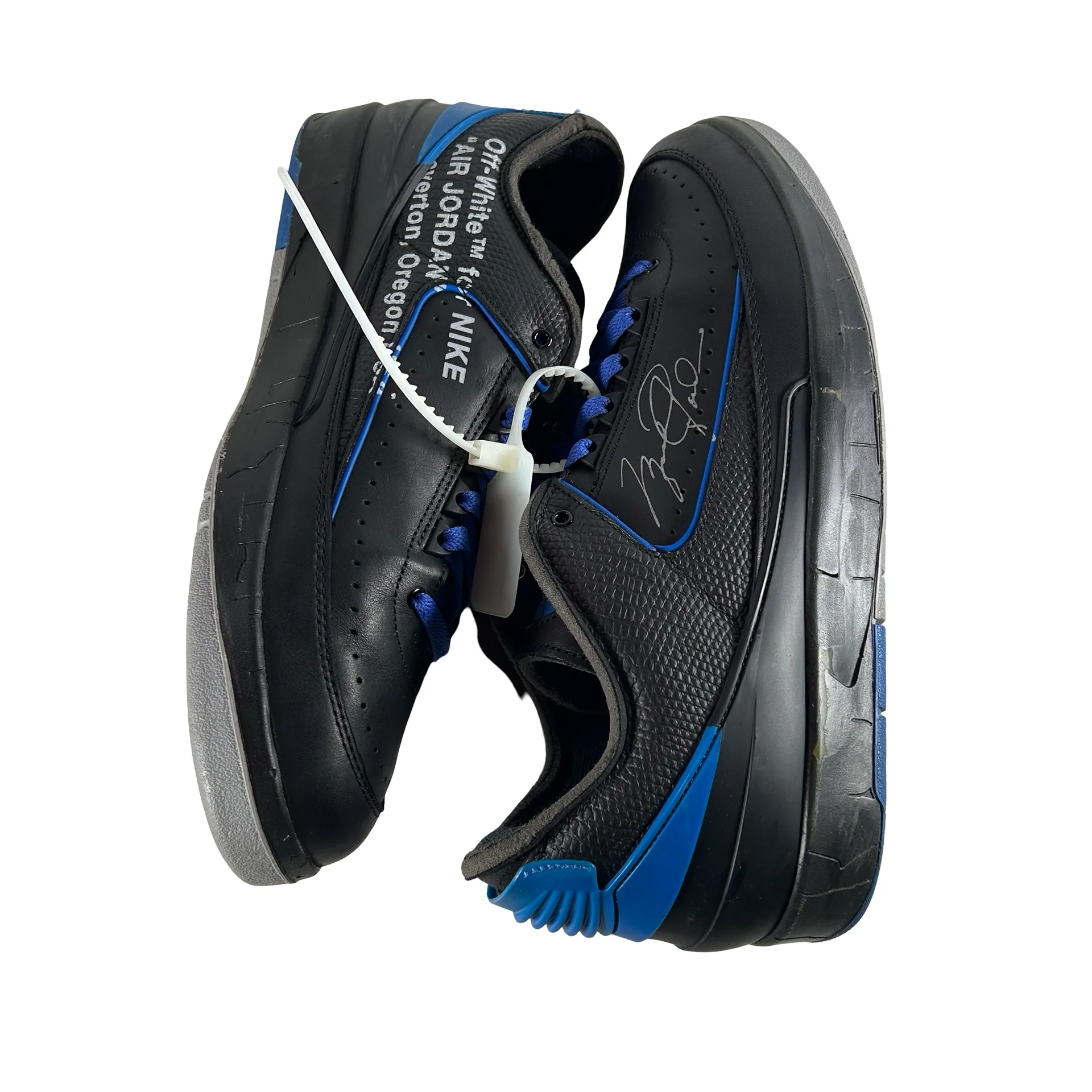 DJ4375 004 Jordan 2 Retro Low SP Off-White Black Blue [USED] - 13 M (Used) (Replace Box) - Image 5