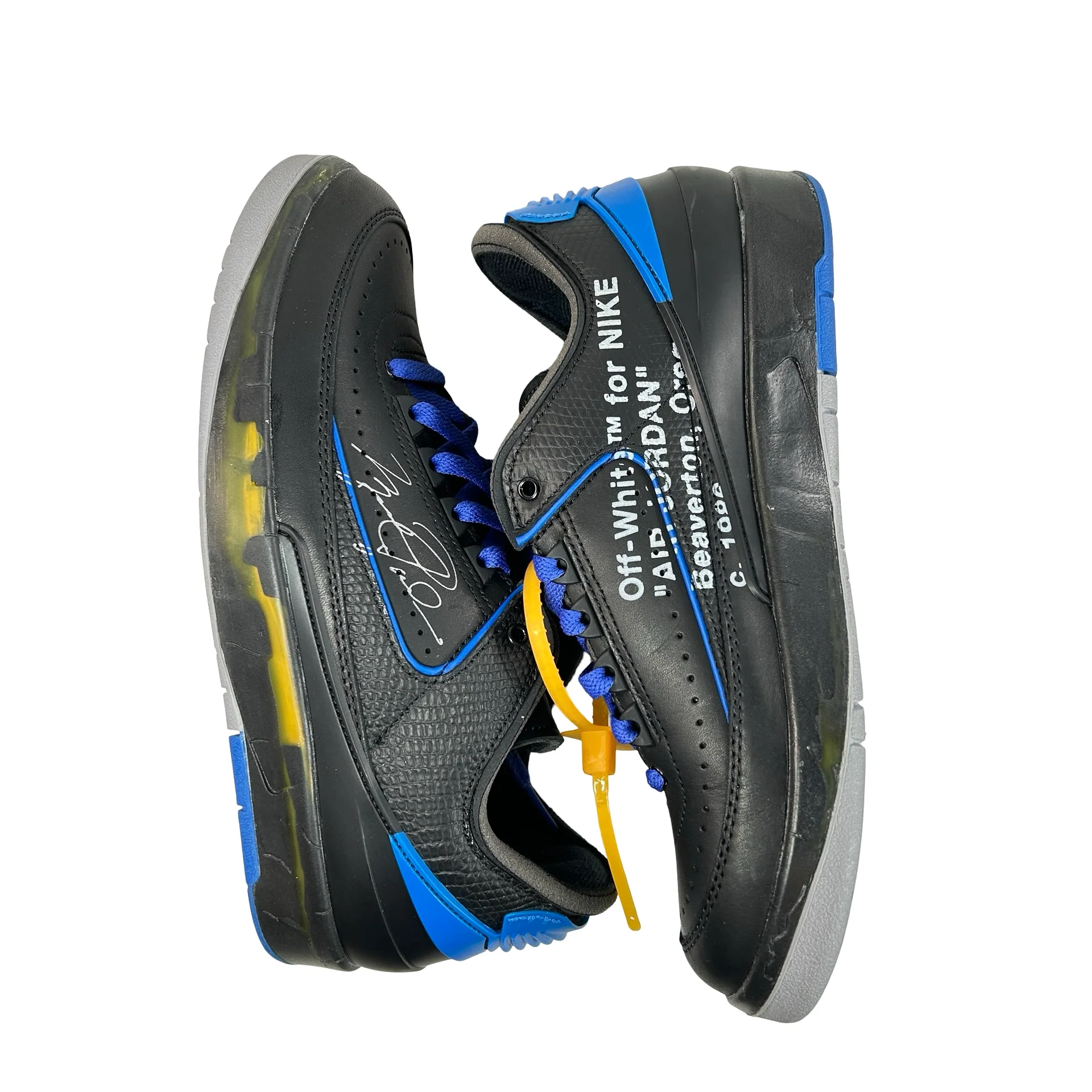 DJ4375 004 Jordan 2 Retro Low SP Off-White Black Blue [USED] - 8 M (Used2) - Image 4