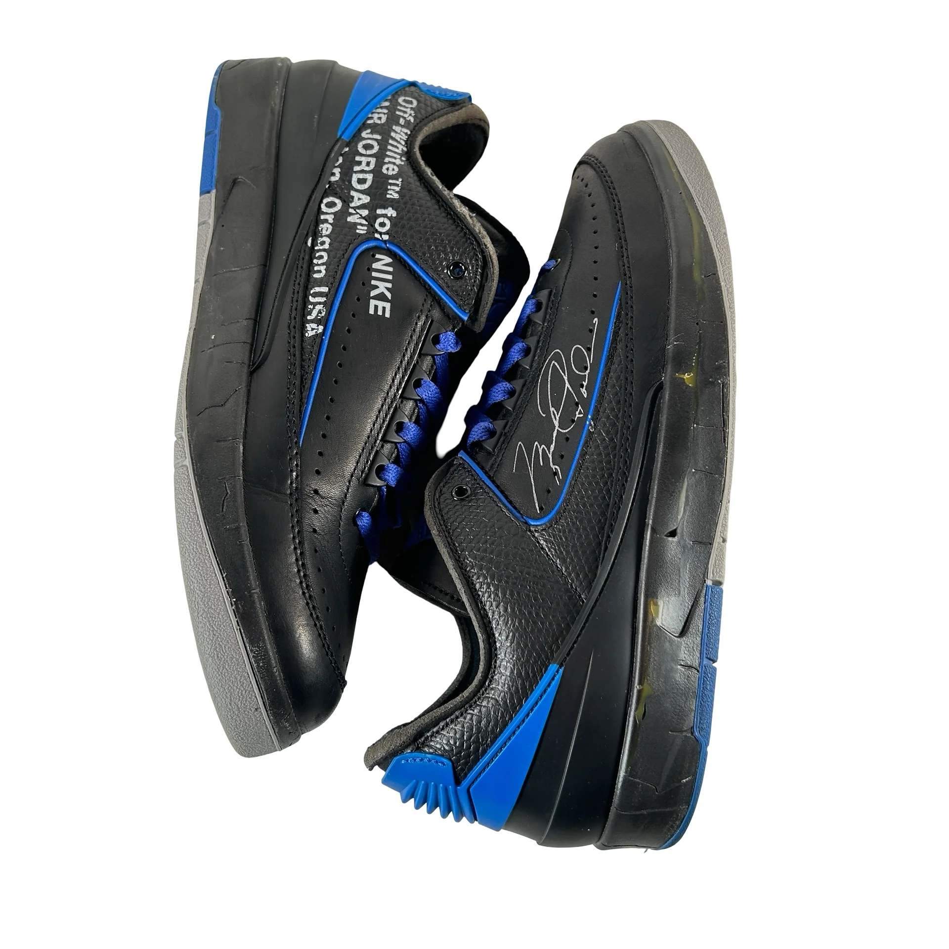 DJ4375 004 Jordan 2 Retro Low SP Off-White Black Blue [USED] - 9.5 M (Used2) - Image 5