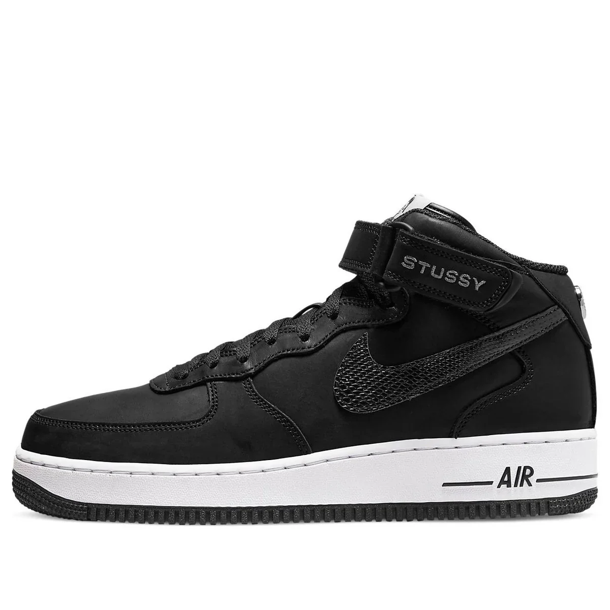 DJ7840 001 Nike Air Force 1 Mid Stussy Black White