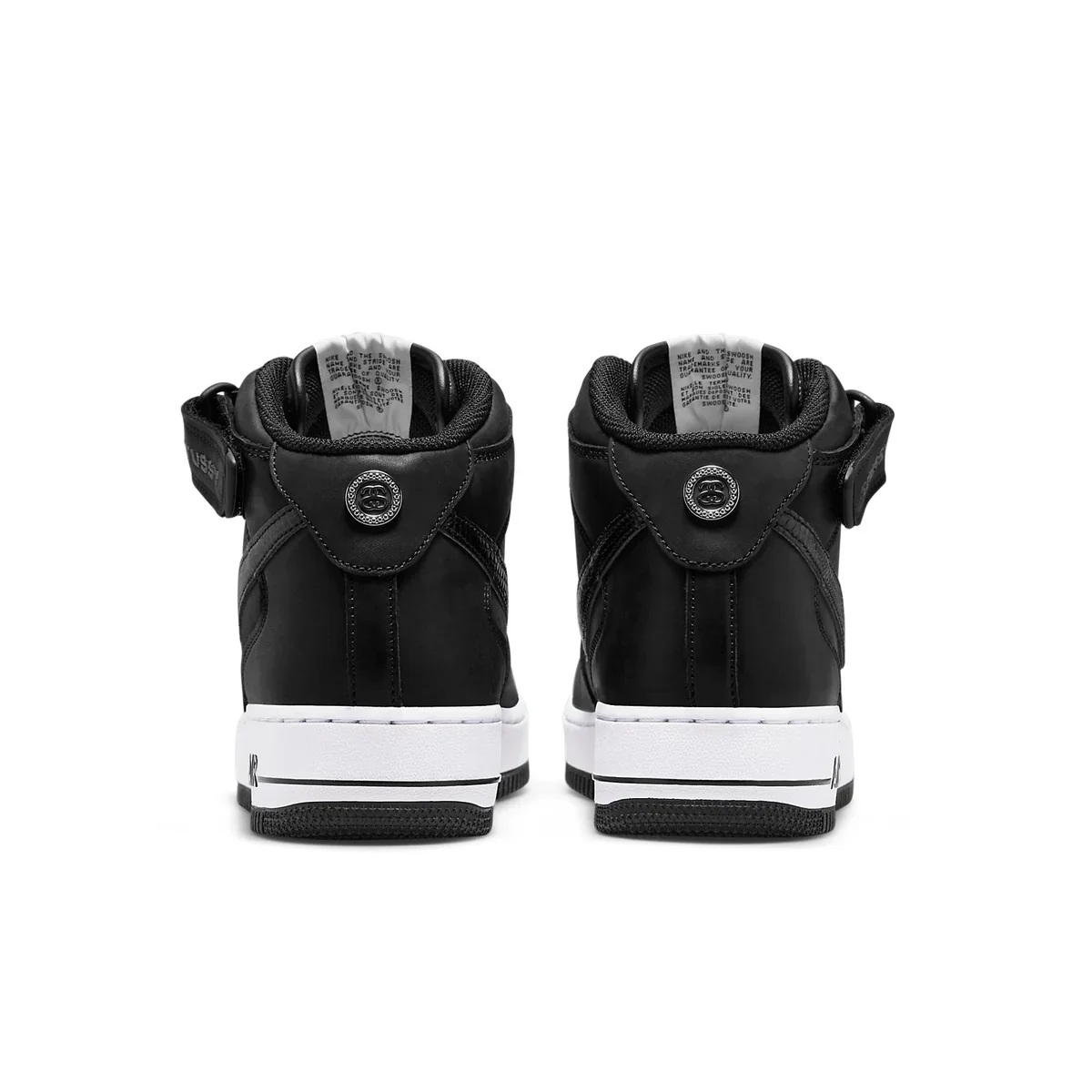 DJ7840 001 Nike Air Force 1 Mid Stussy Black White - Image 5