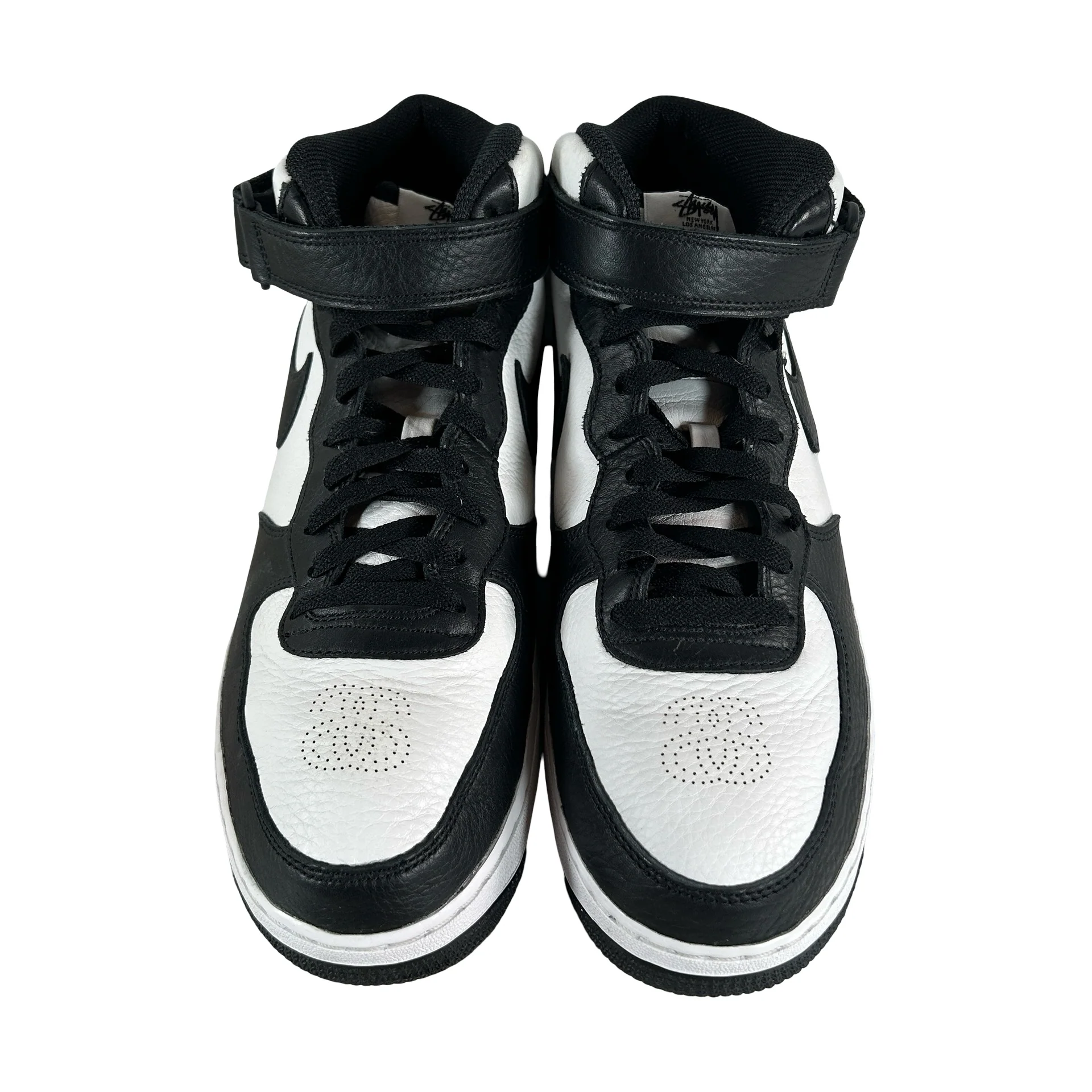 DJ7840 002 Nike Air Force 1 Mid Stussy Grey Black [USED] - 11 M (Used) - Image 2