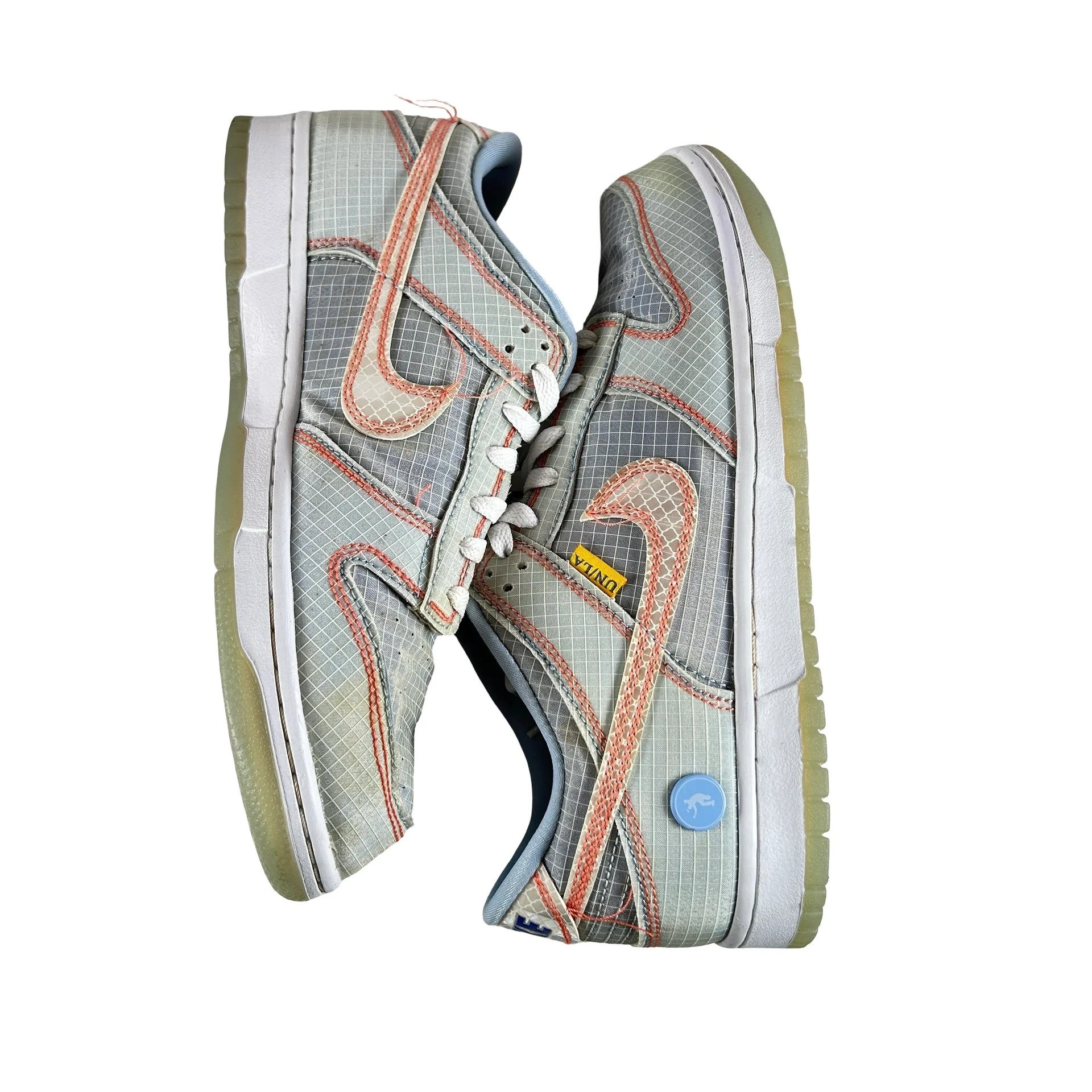 DJ9649 400 Nike Dunk Low Union Passport Pack Argon [USED] - 9.5 M (Used2) - Image 5