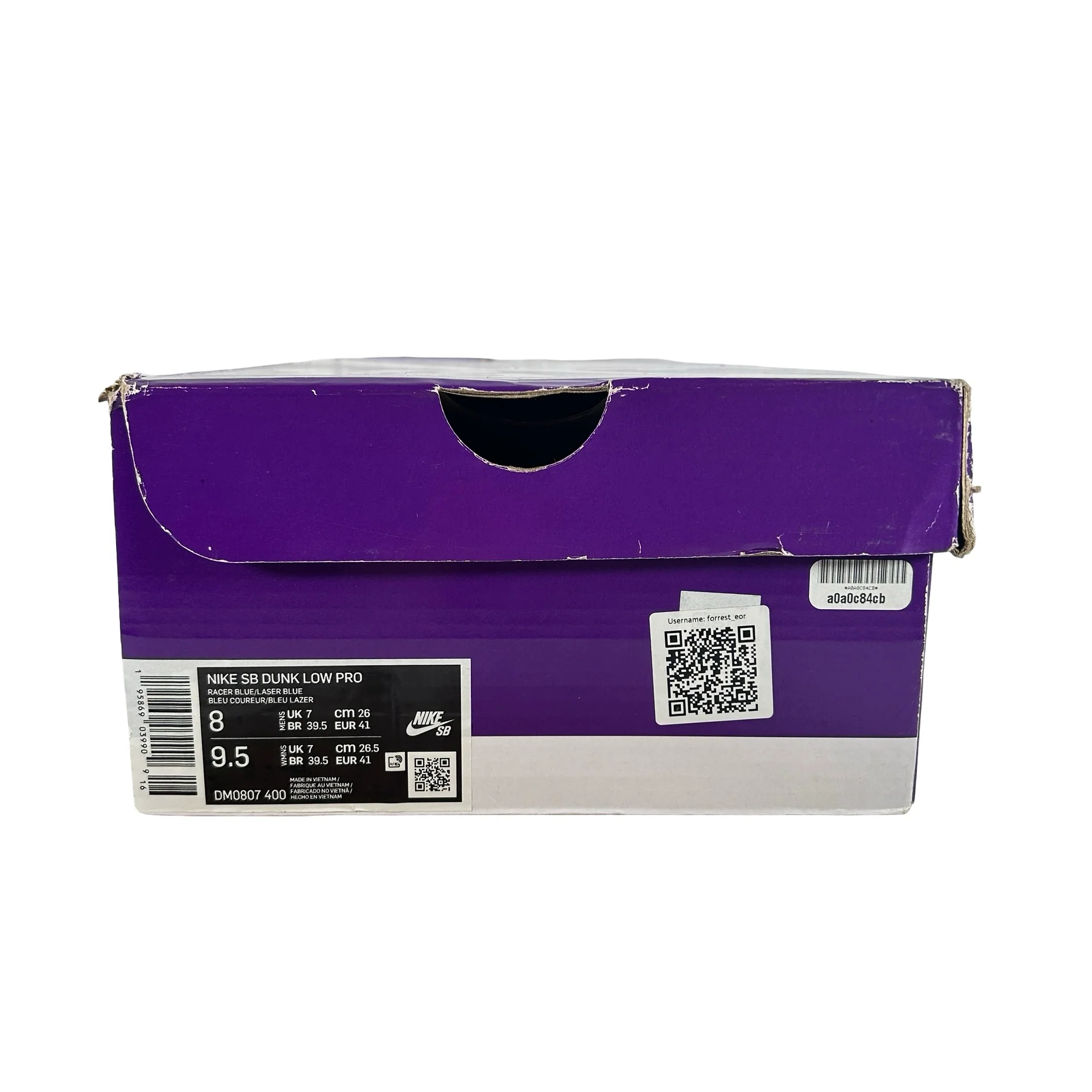DM0807 400 Nike SB Dunk Low Blue Raspberry [USED] - 8 M (Used) - Image 7