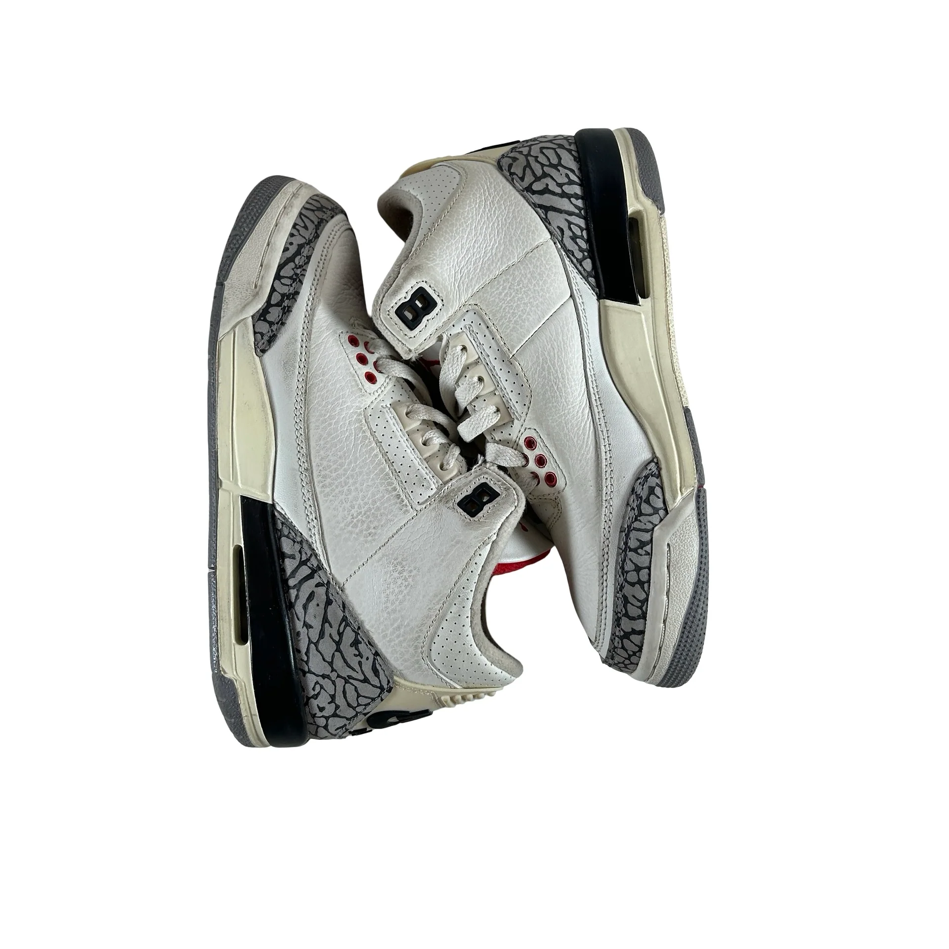 DM0967 100 Jordan 3 Retro White Cement Reimagined (GS) [USED] - 4 Y (Used2) (No Box2) - Image 4