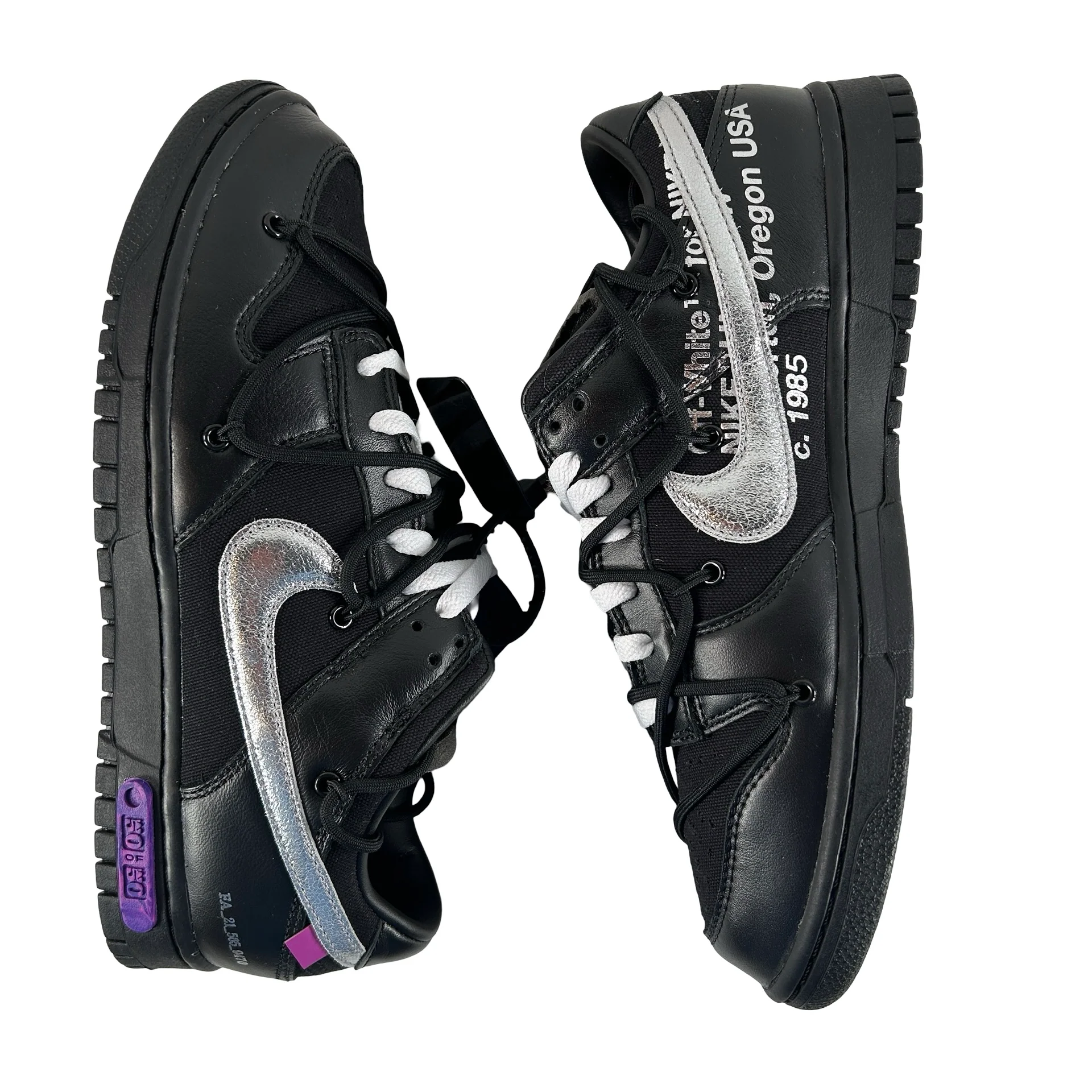 DM1602 001 Nike Dunk Low Off-White Lot 50 [USED] - 10 M (VNDS) - Image 4