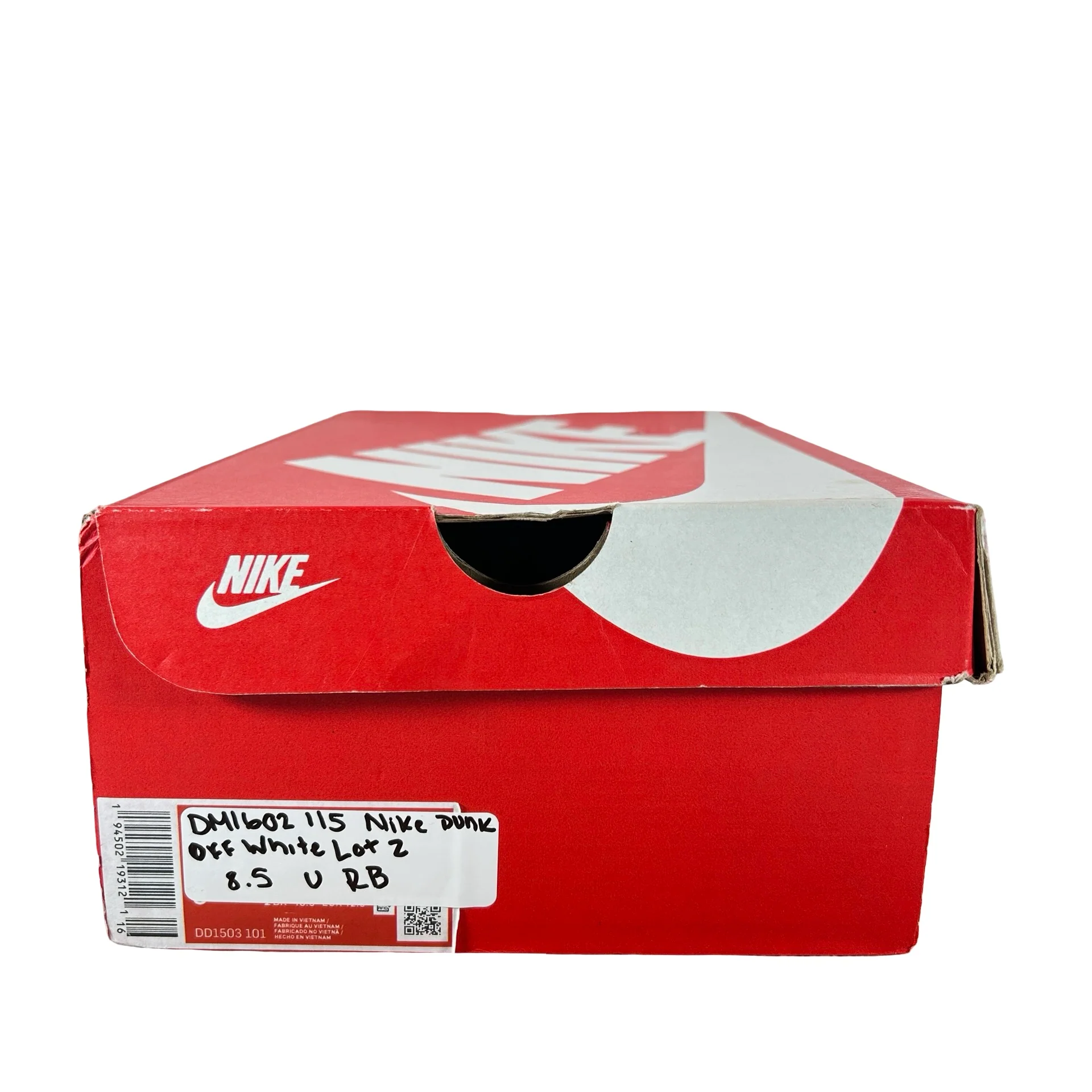 DM1602 115 Nike Dunk Low Off-White Lot 2 [USED] - 8.5 M (Used) (Replace Box) - Image 7