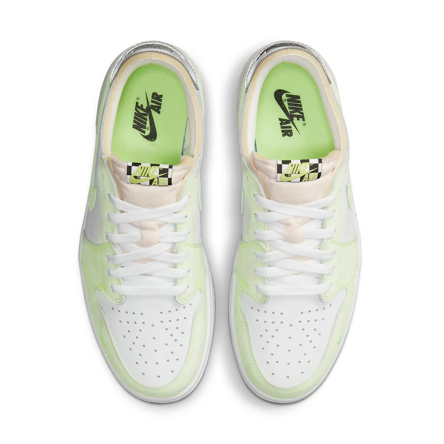 DM7837 103 Air Jordan 1 Retro Low White Ghost Green Black - Image 4