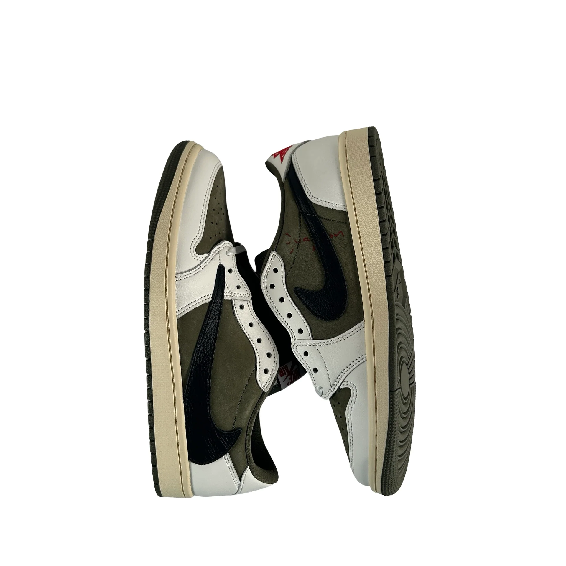 DM7866 200 Jordan 1 Retro Low OG SP Travis Scott Medium Olive [CONDITIONAL] - 8.5 M (Small Indent Right Foot) (Replace Box) - Image 4