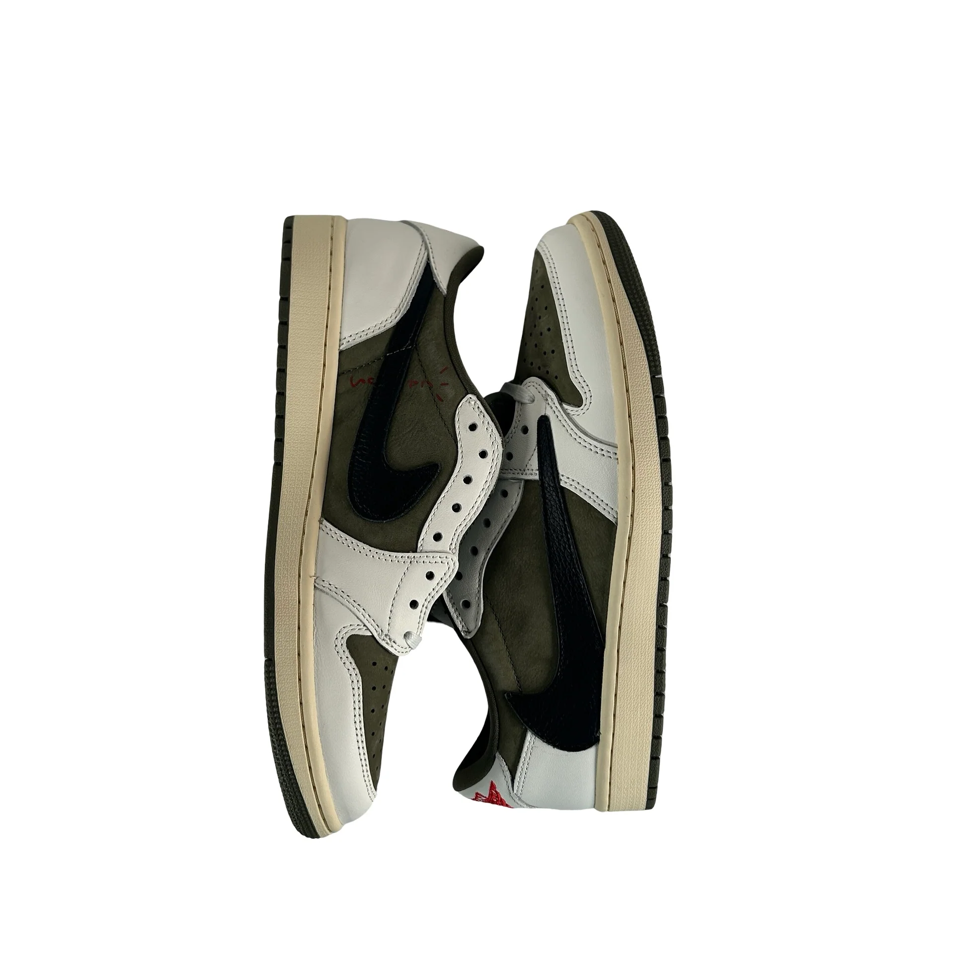 DM7866 200 Jordan 1 Retro Low OG SP Travis Scott Medium Olive [CONDITIONAL] - 8.5 M (Small Indent Right Foot) (Replace Box) - Image 5
