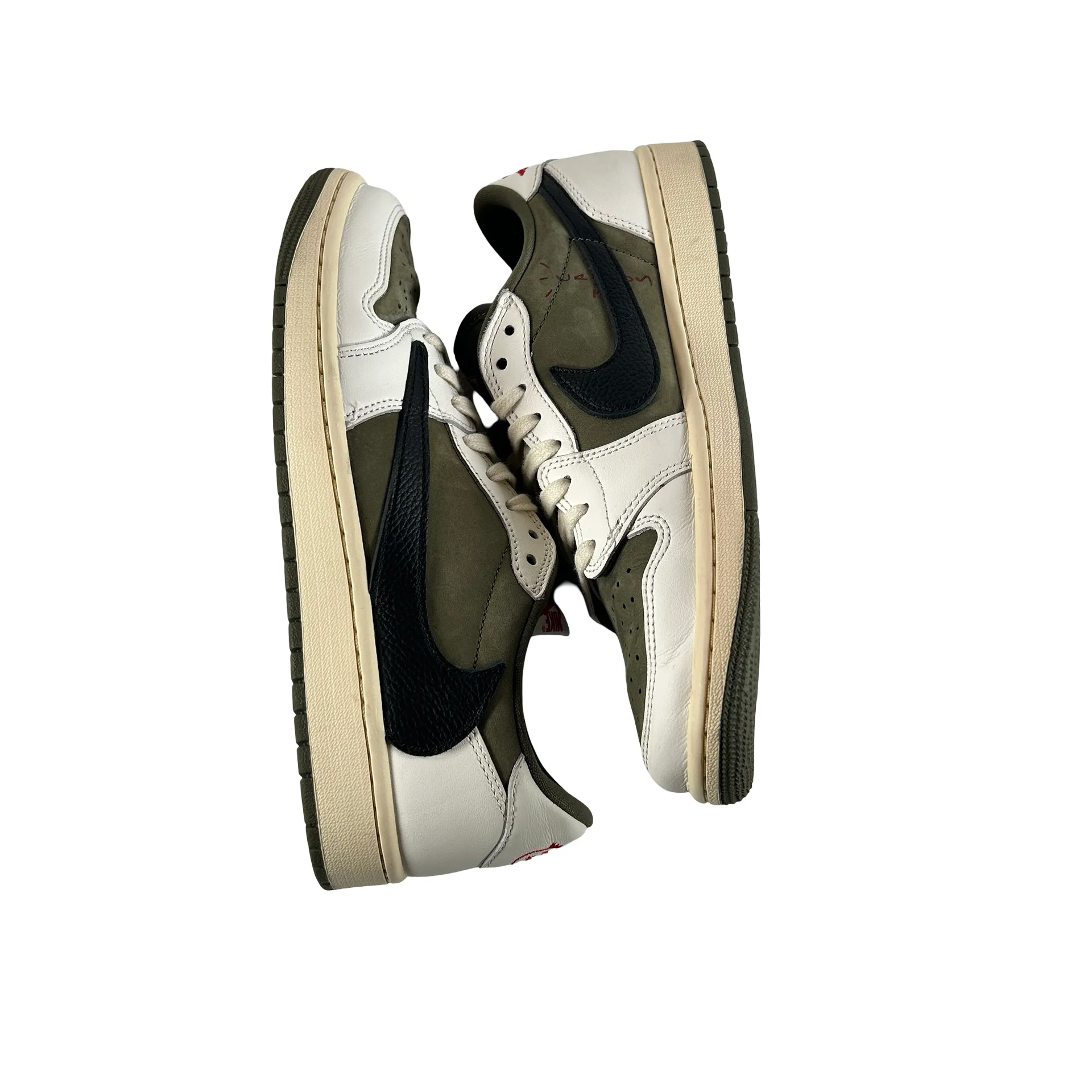 DM7866 200 Jordan 1 Retro Low OG SP Travis Scott Medium Olive [USED] - 9 M (Used5) - Image 4