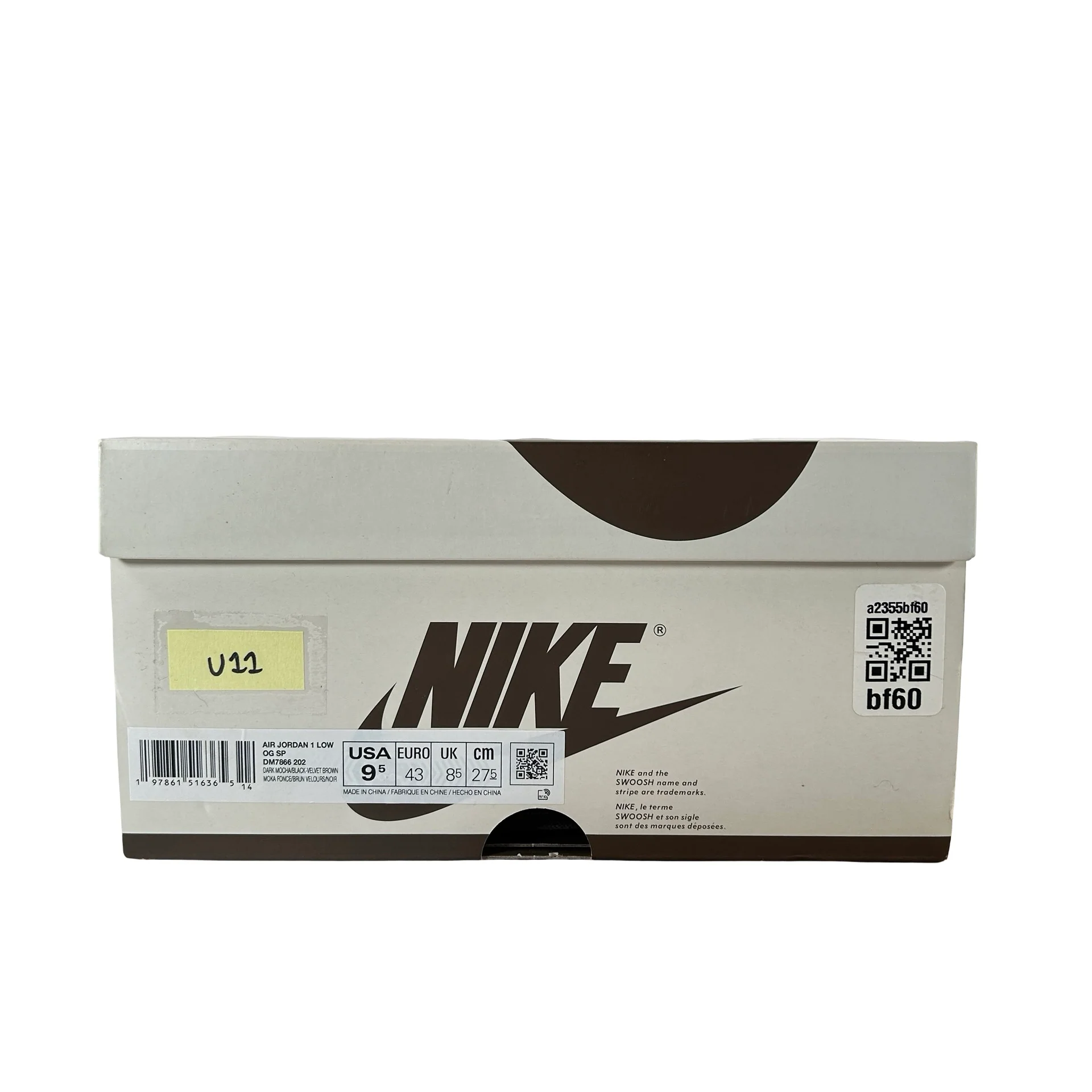 DM7866 202 Jordan 1 Retro Low OG SP Travis Scott Velvet Brown [USED] - 9.5 M (Used11) - Image 7