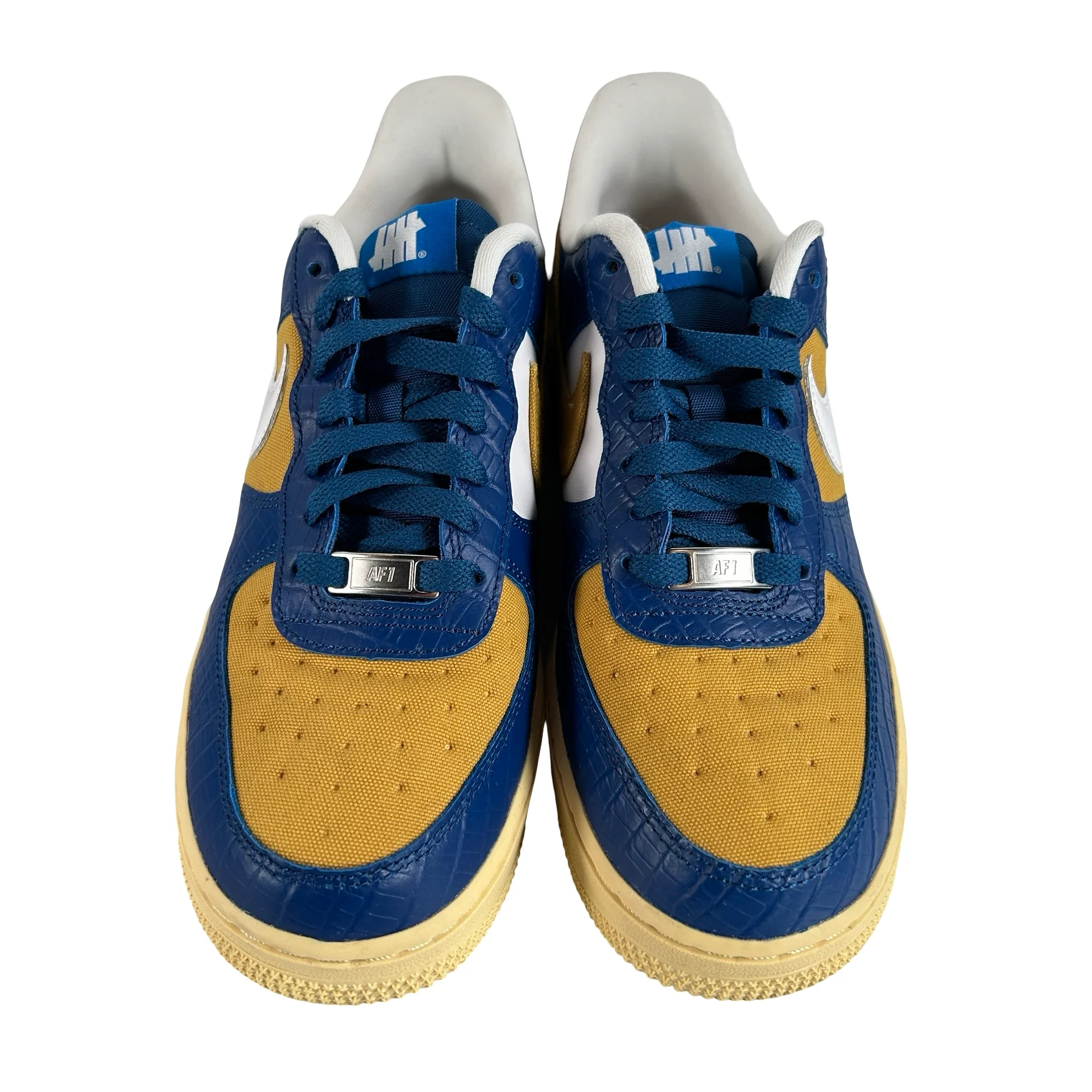 DM8462 400 Nike Air Force 1 Low SP Undefeated 5 On It Blue Yellow Croc [USED] - 7 M (Used) - Image 2