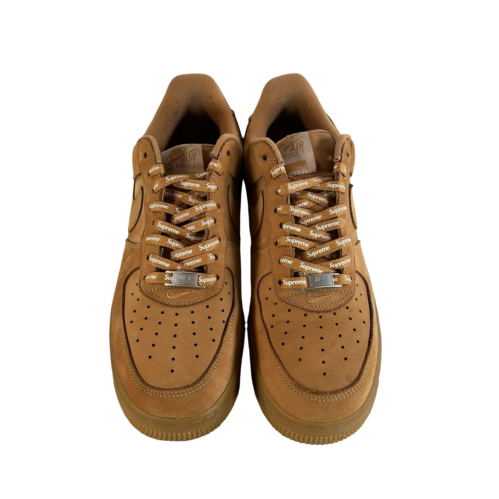 DN1555 200 Nike Air Force 1 Low SP Supreme Wheat [USED] - 11 M (Used2) - Image 2