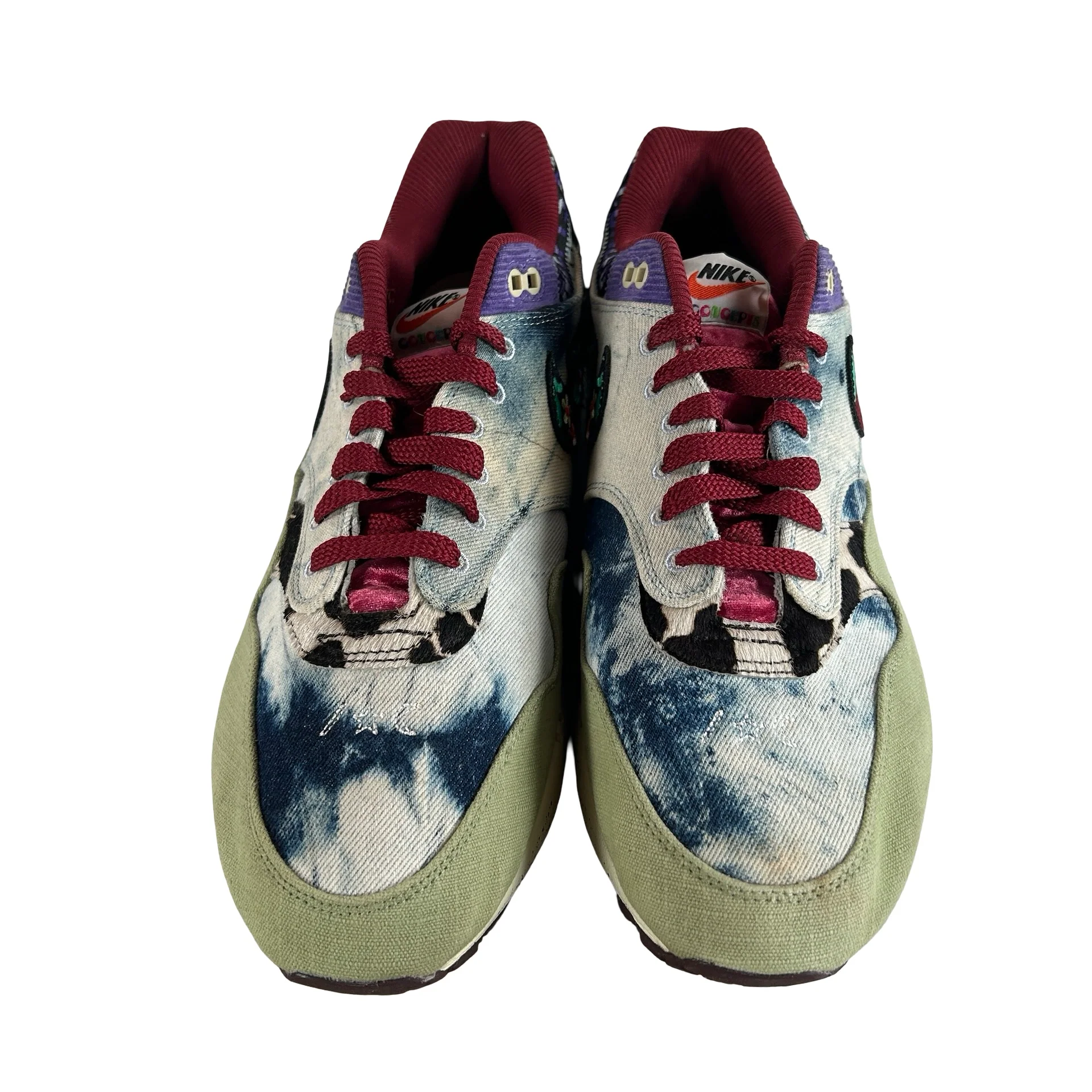 DN1803 300 Nike Air Max 1 Concepts Denim Olive Canvas [USED] - 14 M (Used2) - Image 2