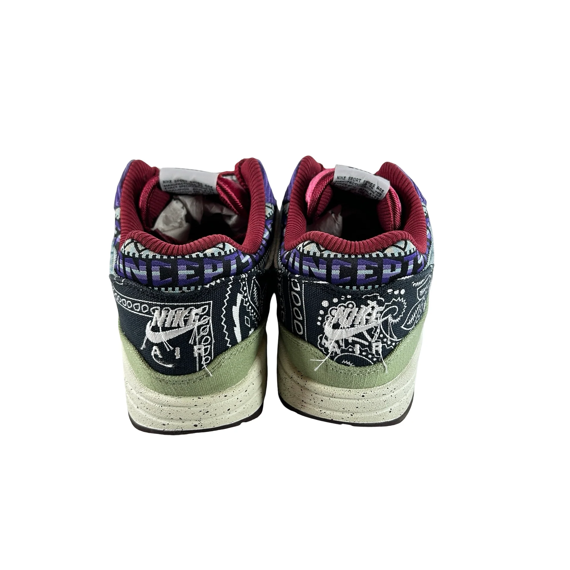DN1803 300 Nike Air Max 1 Concepts Denim Olive Canvas [USED] - 9 M (Used4) - Image 3