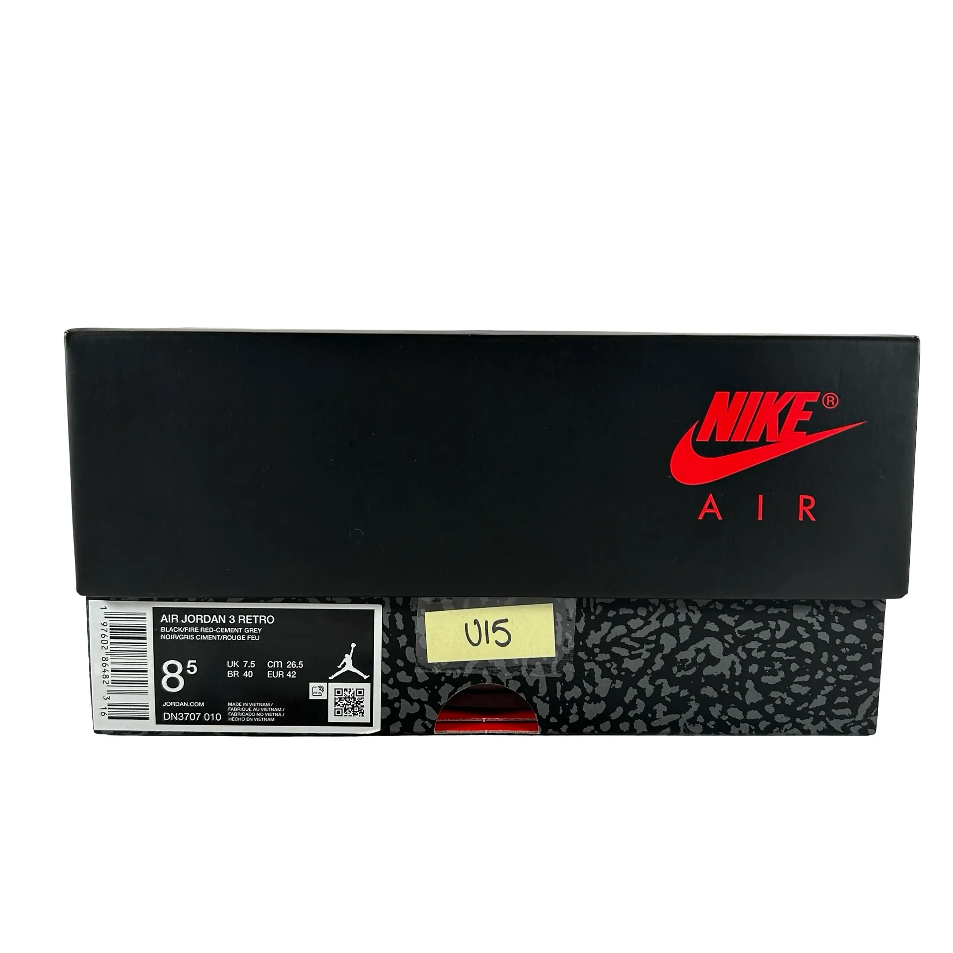 DN3707 010 Jordan 3 Retro Black Cement Reimagined (2024) [USED] - 8.5 M (Used15) - Image 7