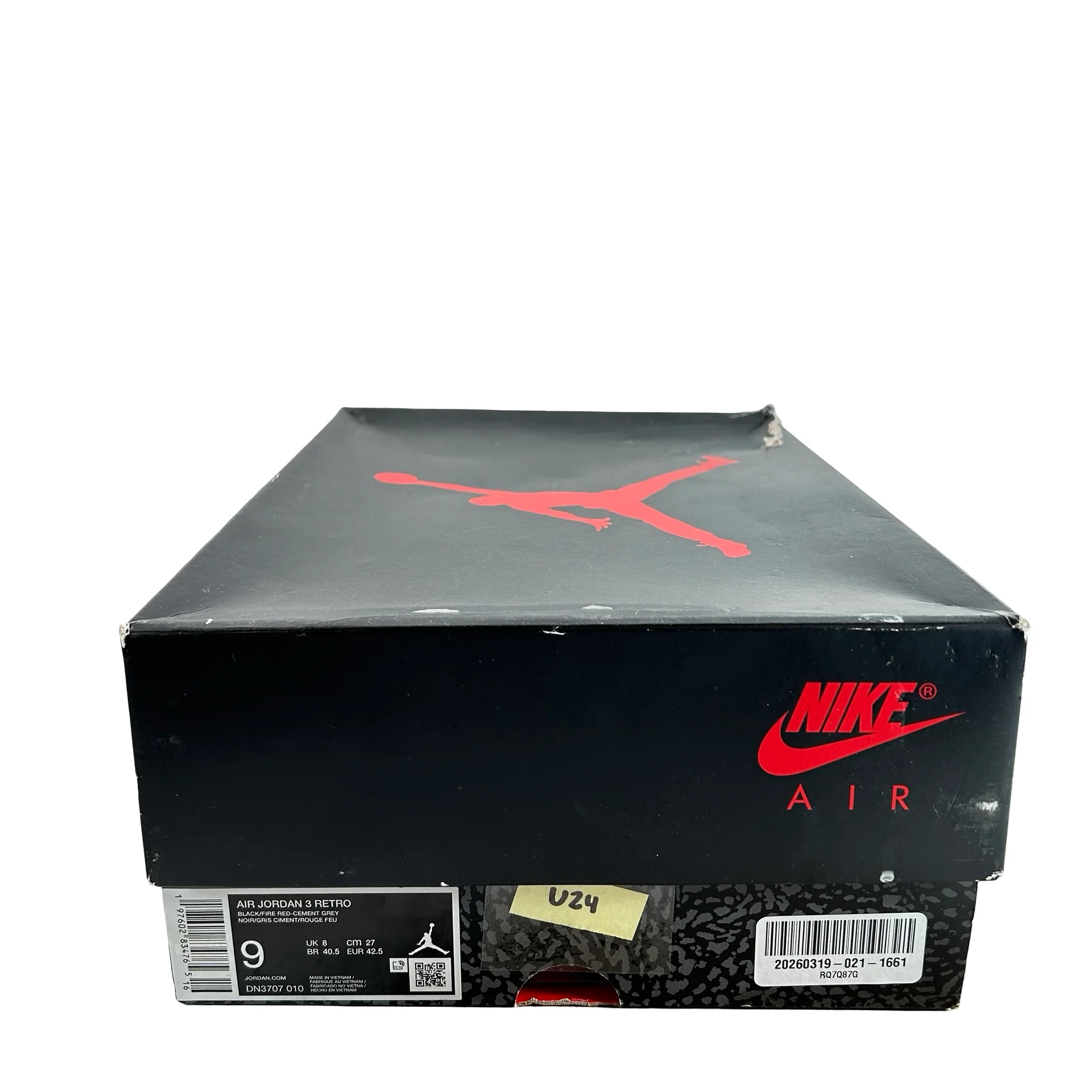 DN3707 010 Jordan 3 Retro Black Cement Reimagined (2024) [USED] - 9 M (Used24) - Image 7