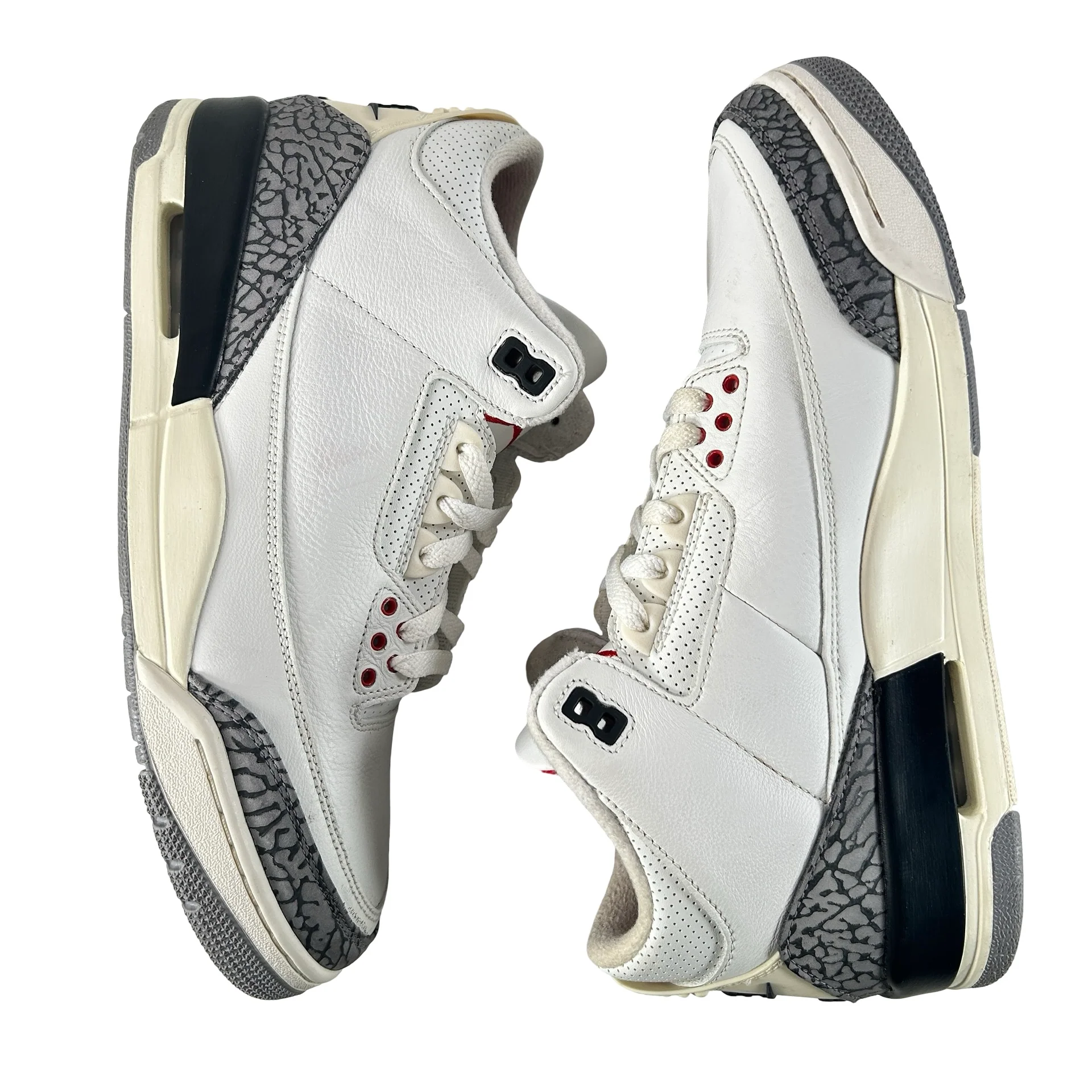 DN3707 100 Jordan 3 Retro White Cement Reimagined [USED] - 10.5 M (Used2) (No Box) - Image 3
