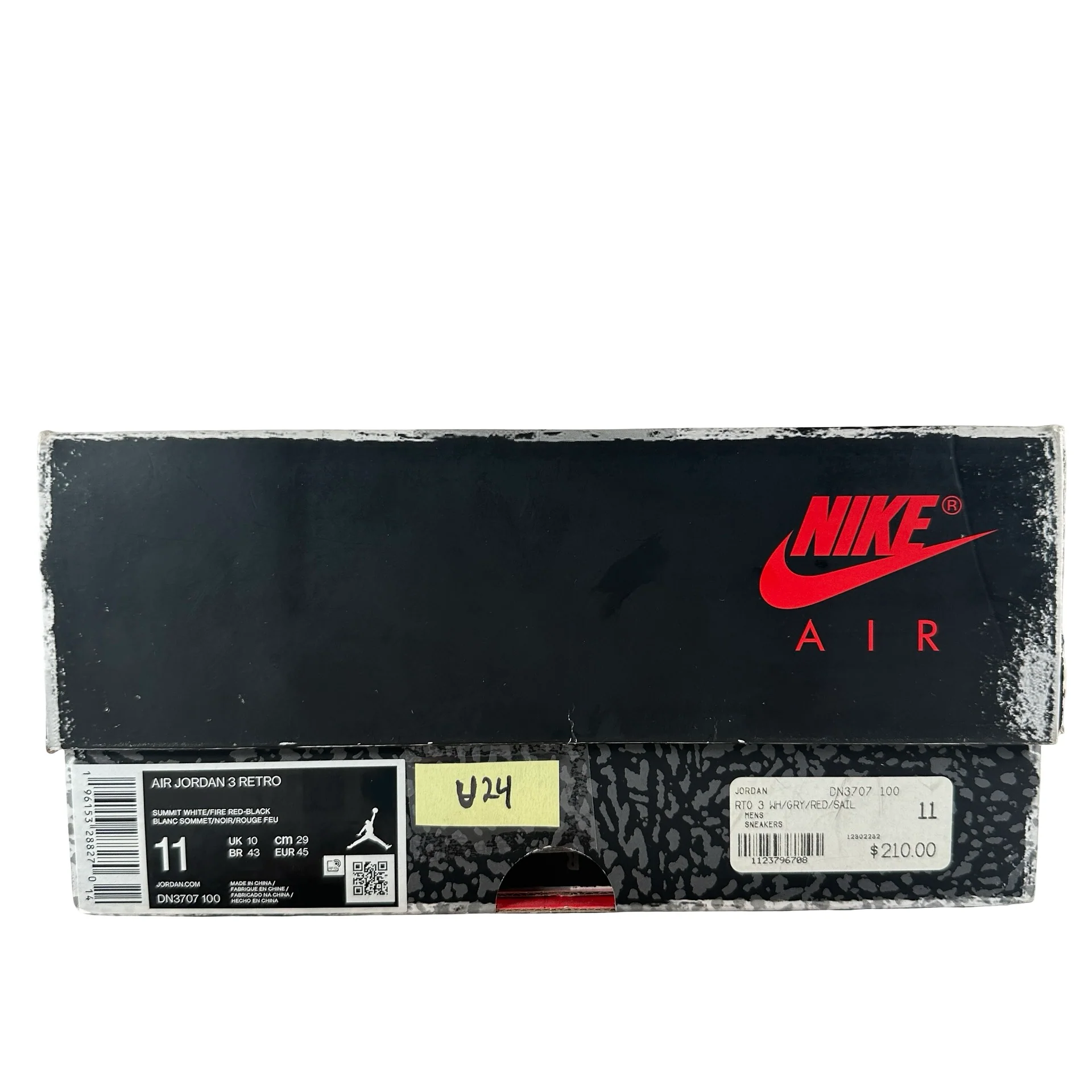 DN3707 100 Jordan 3 Retro White Cement Reimagined [USED] - 11 M (Used24) - Image 7