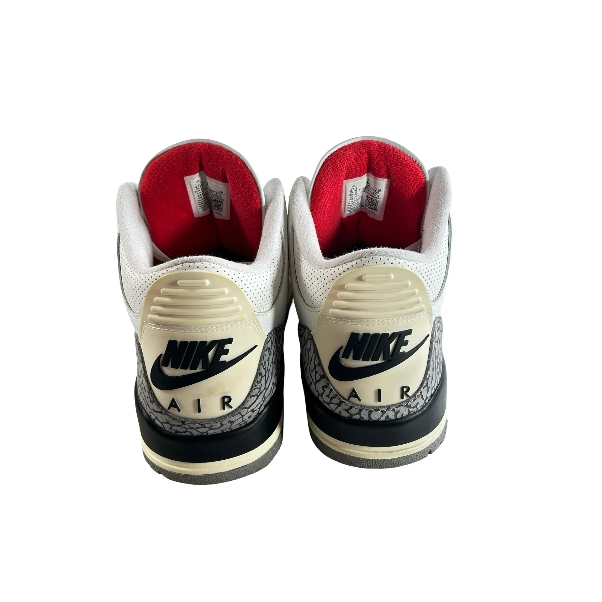 DN3707 100 Jordan 3 Retro White Cement Reimagined [USED] - 12.5 M (Used8) - Image 3