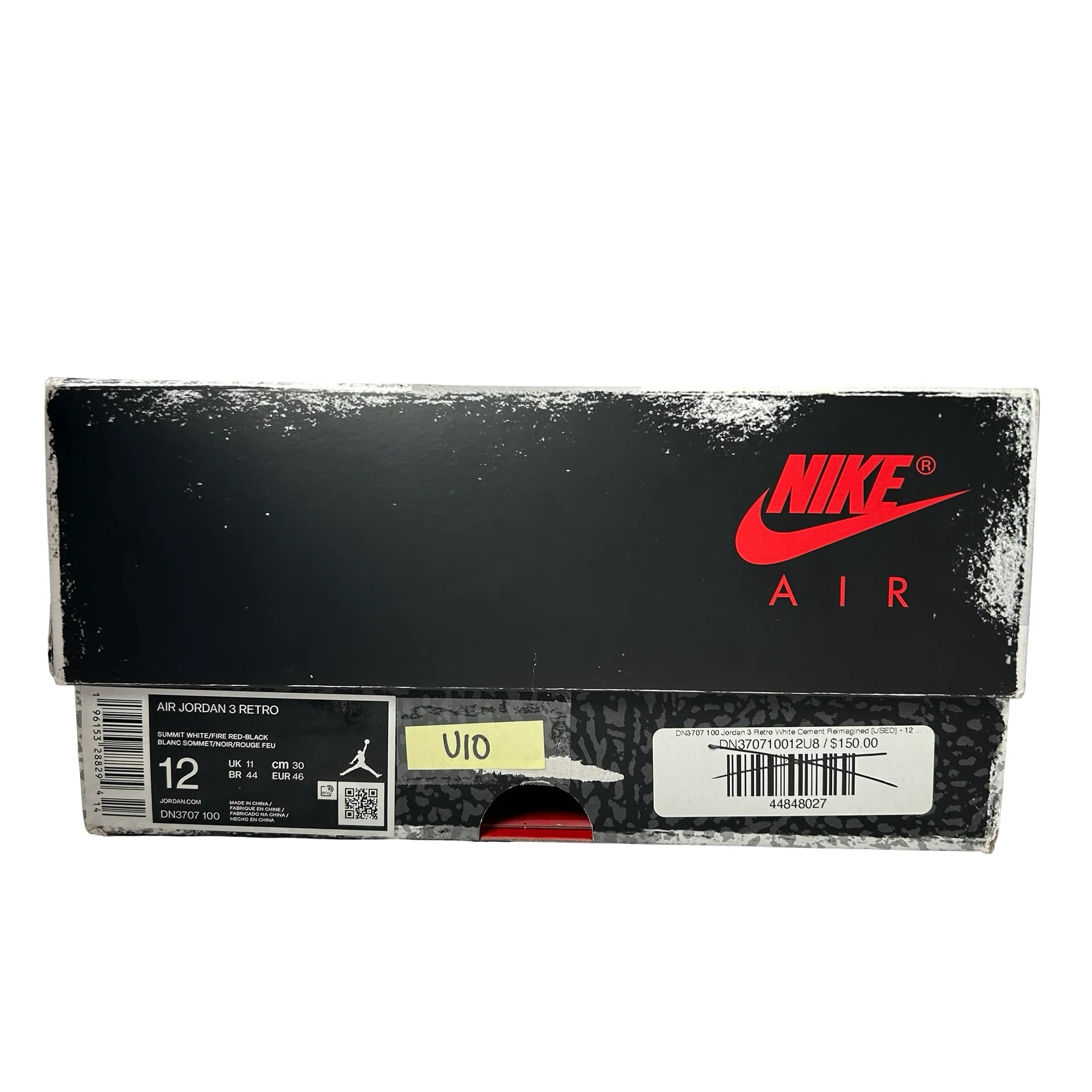 DN3707 100 Jordan 3 Retro White Cement Reimagined [USED] - 12 M (Used10) - Image 7