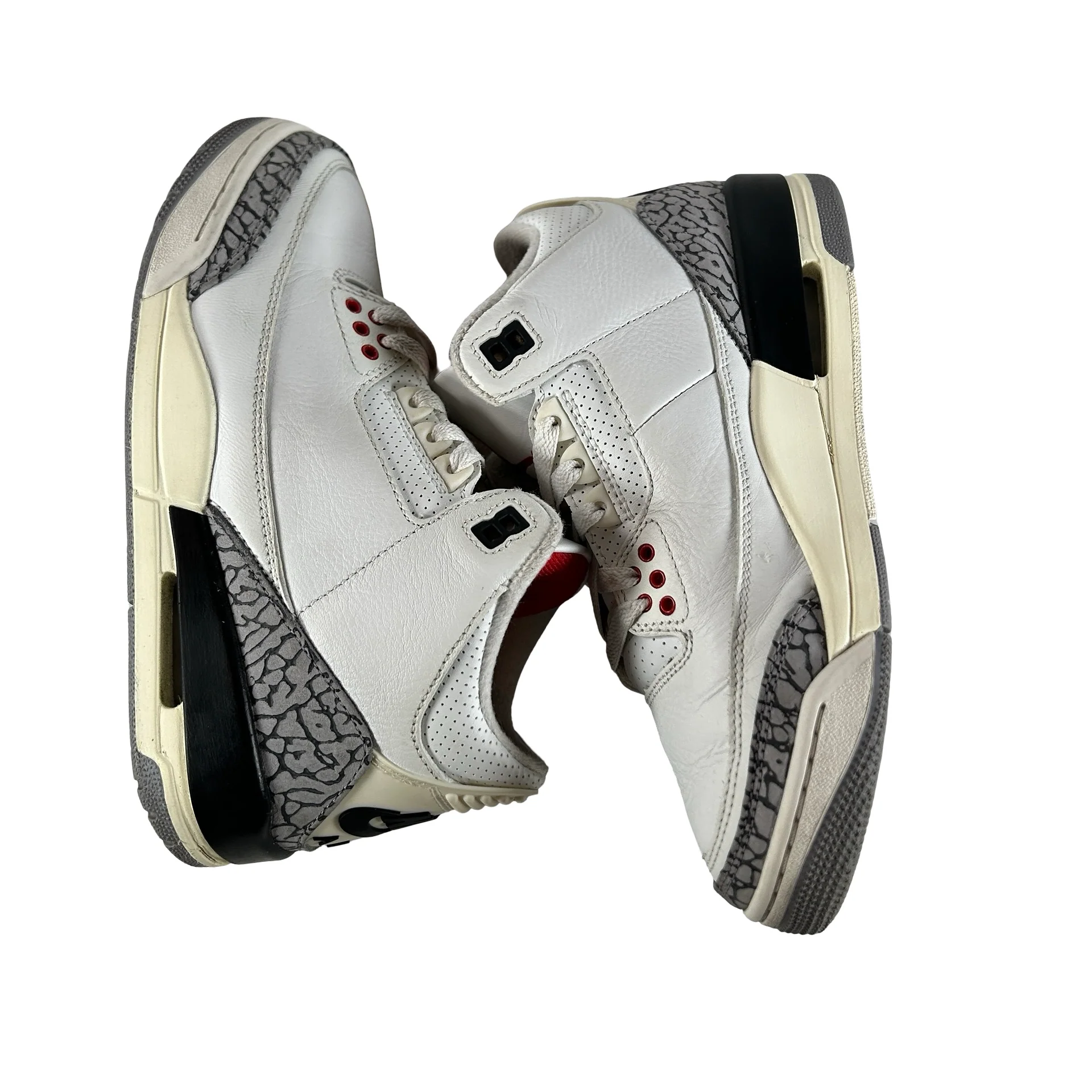 DN3707 100 Jordan 3 Retro White Cement Reimagined [USED] - 5.5 M (Used) (No Box) - Image 4