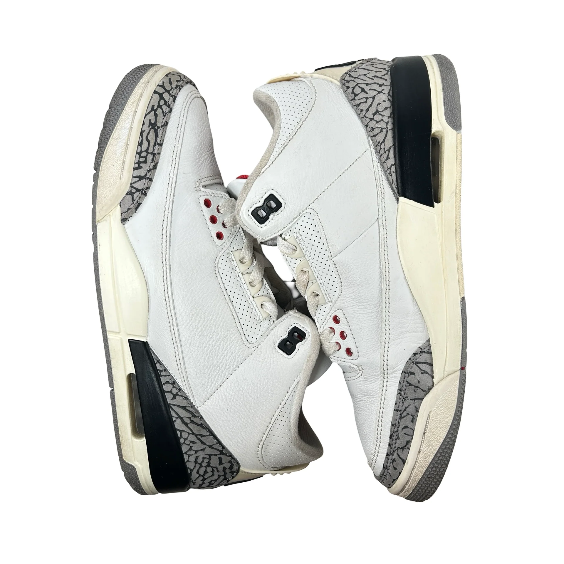 DN3707 100 Jordan 3 Retro White Cement Reimagined [USED] - 8.5 M (Used16) - Image 4