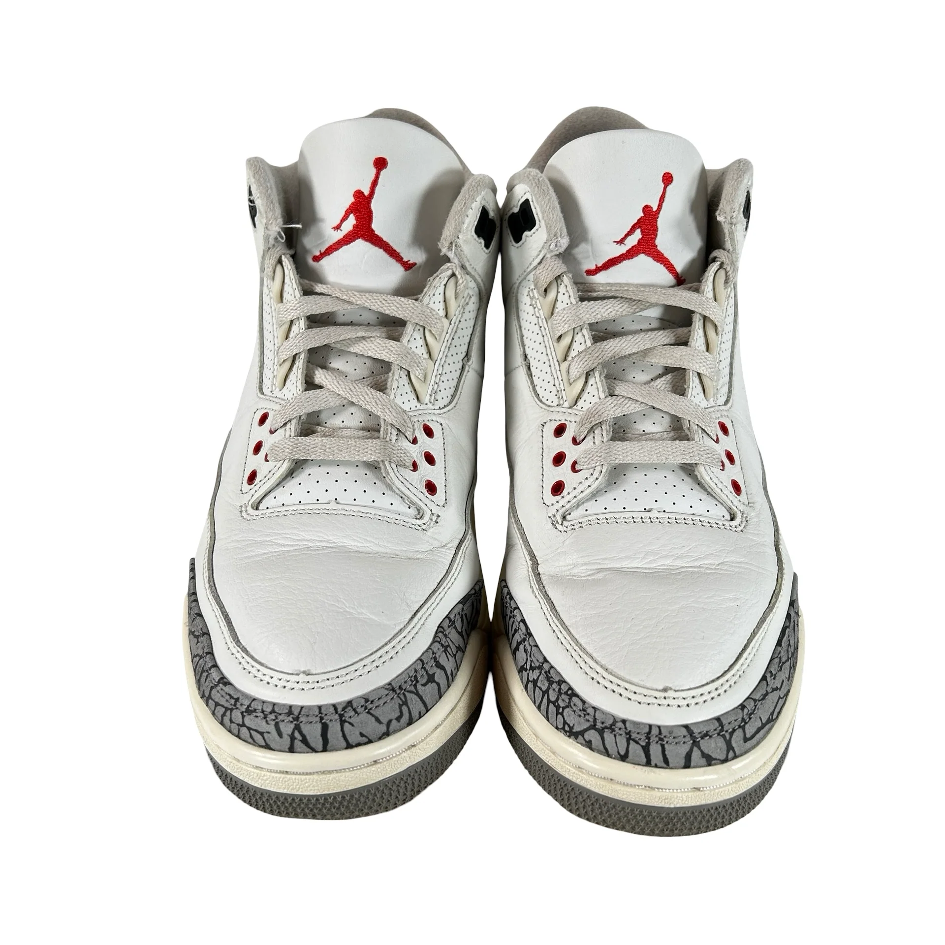 DN3707 100 Jordan 3 Retro White Cement Reimagined [USED] - 9.5 M (Used3) (No Box3) - Image 2