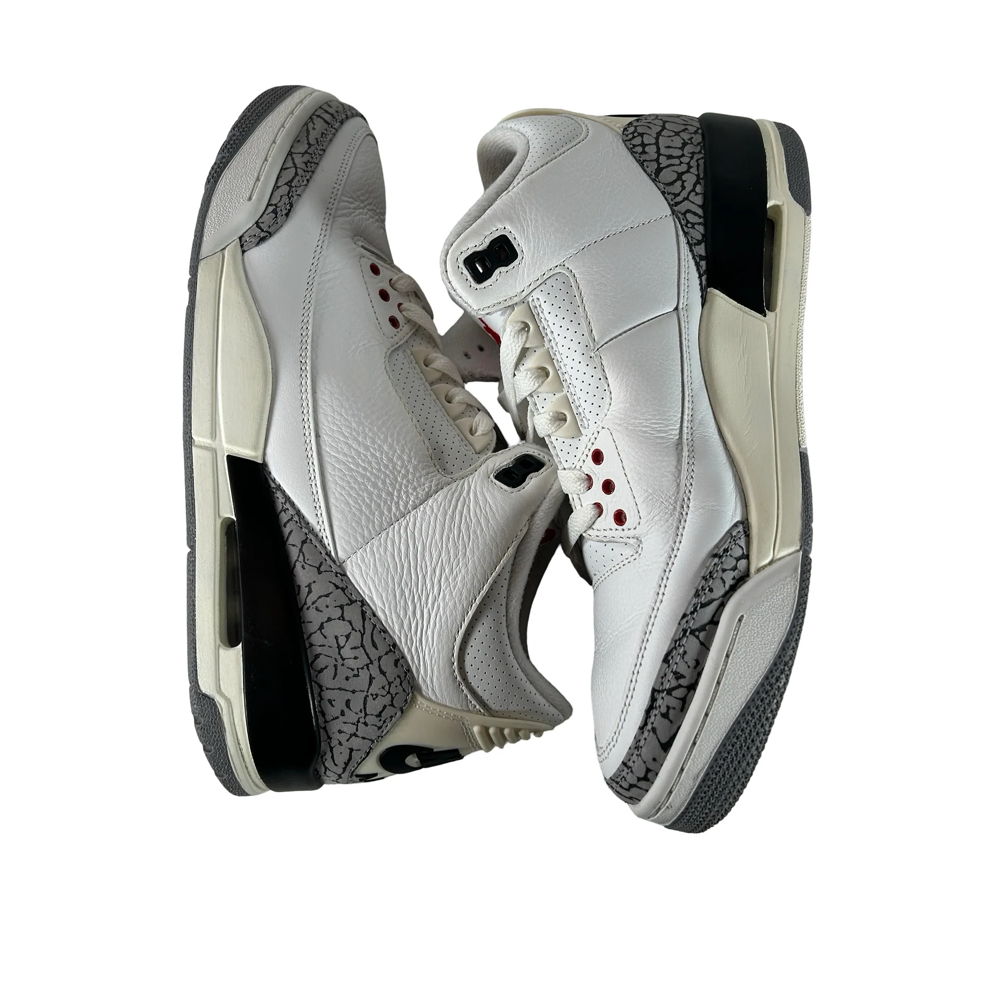 DN3707 100 Jordan 3 Retro White Cement Reimagined [USED] - 9.5 M (Used4) (No Box4) - Image 4