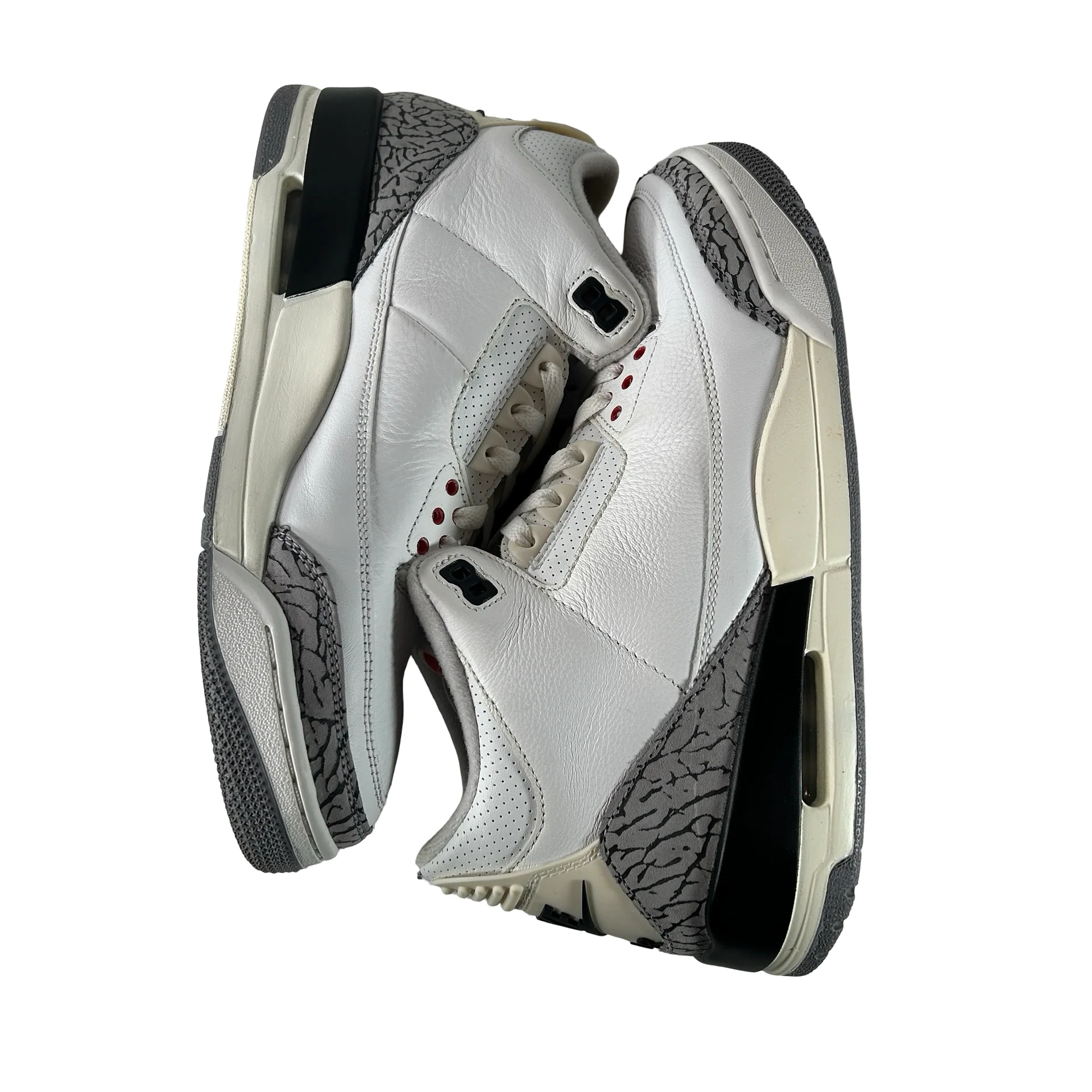 DN3707 100 Jordan 3 Retro White Cement Reimagined [USED] - 9.5 M (Used4) (No Box4) - Image 5