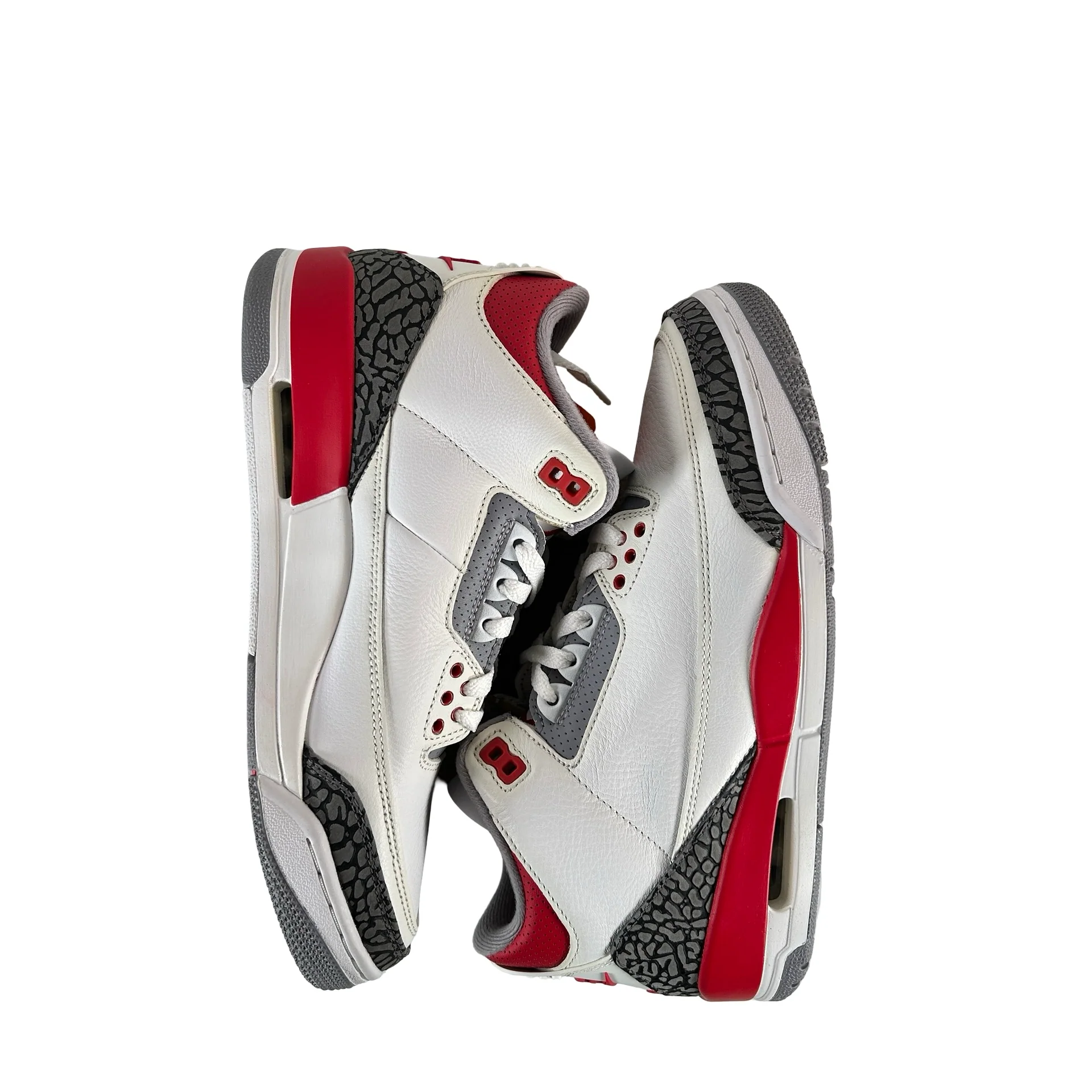 DN3707 160 Jordan 3 Retro Fire Red (2022) - 8 M (Yellowing) (Replace Box) - Image 5