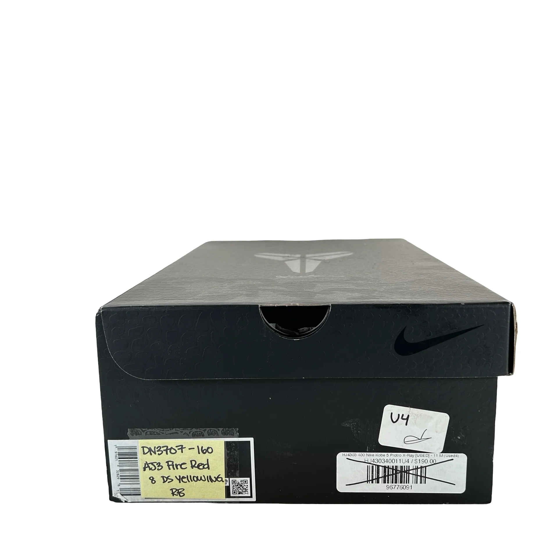 DN3707 160 Jordan 3 Retro Fire Red (2022) - 8 M (Yellowing) (Replace Box) - Image 7