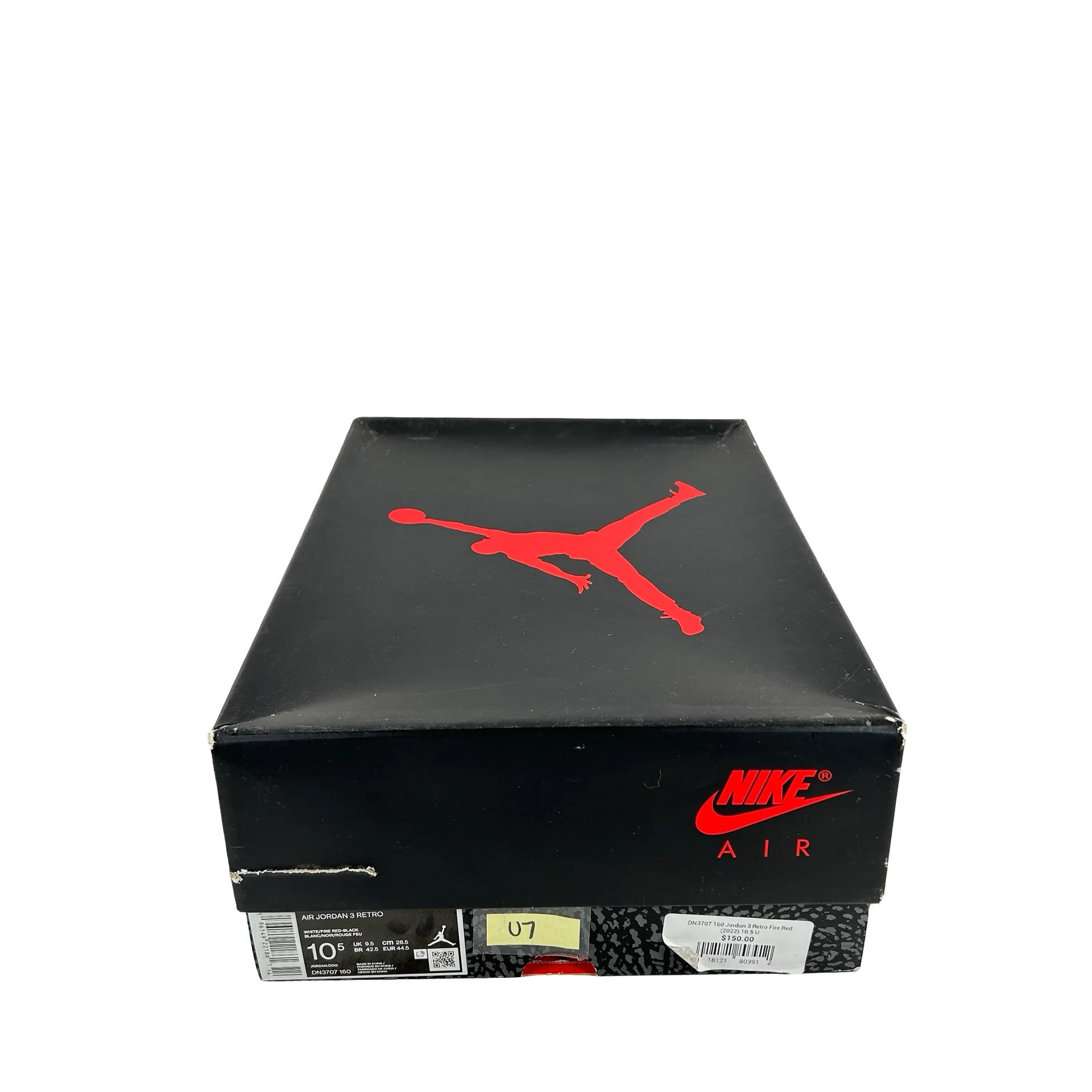 DN3707 160 Jordan 3 Retro Fire Red (2022) [USED] - 10.5 M (Used7) - Image 7