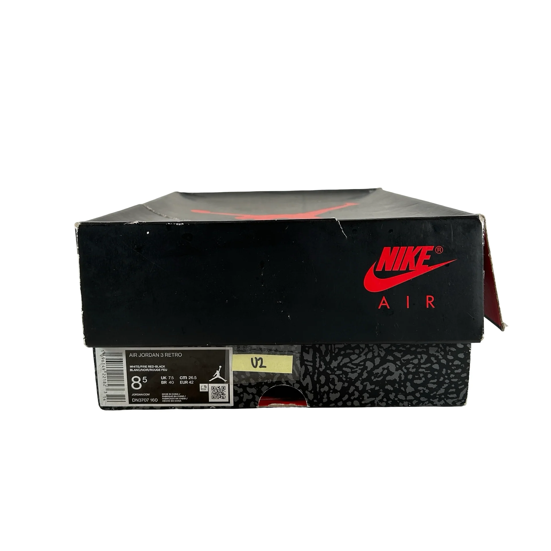 DN3707 160 Jordan 3 Retro Fire Red (2022) [USED] - 8.5 (Used2) - Image 7