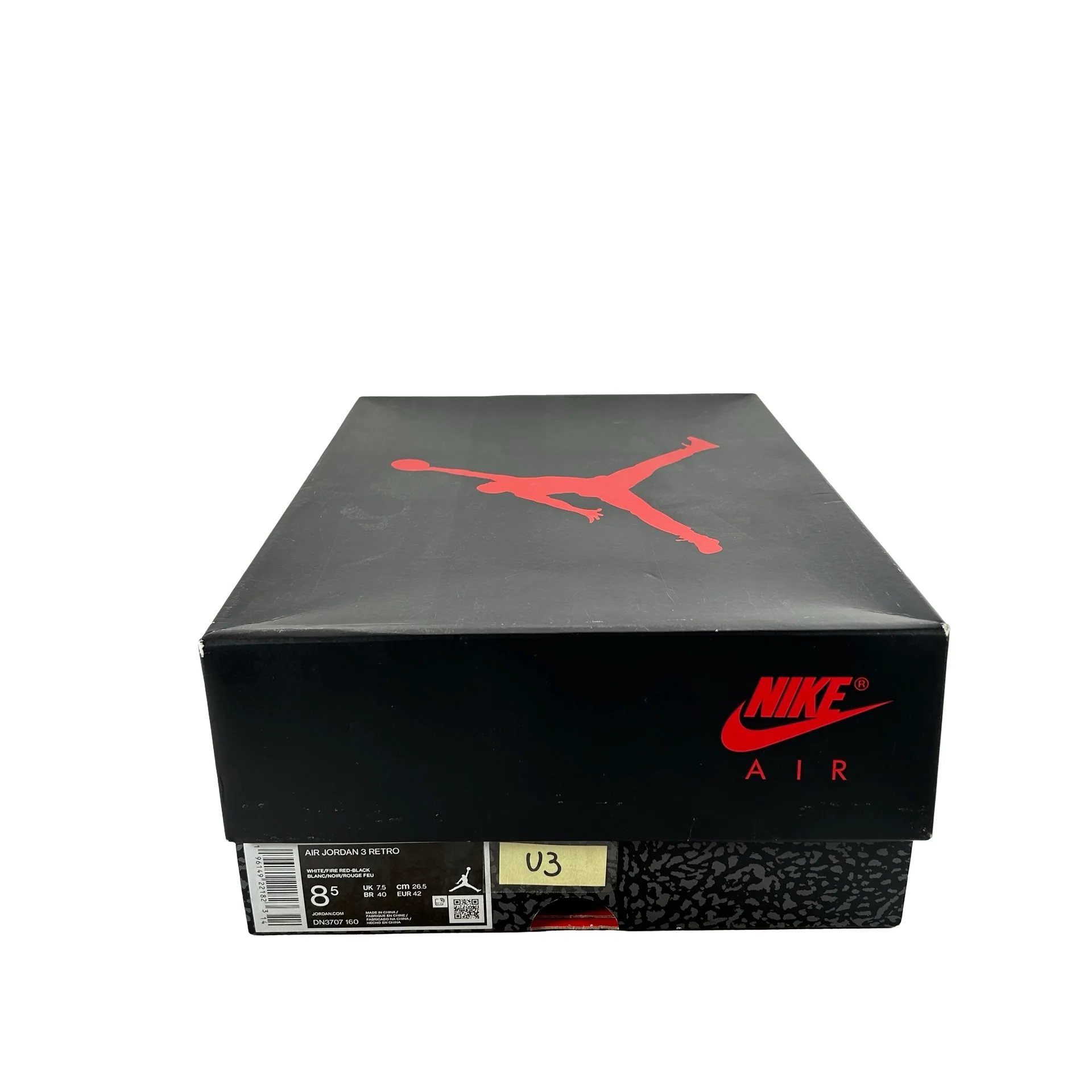 DN3707 160 Jordan 3 Retro Fire Red (2022) [USED] - 8.5 (Used3) - Image 7